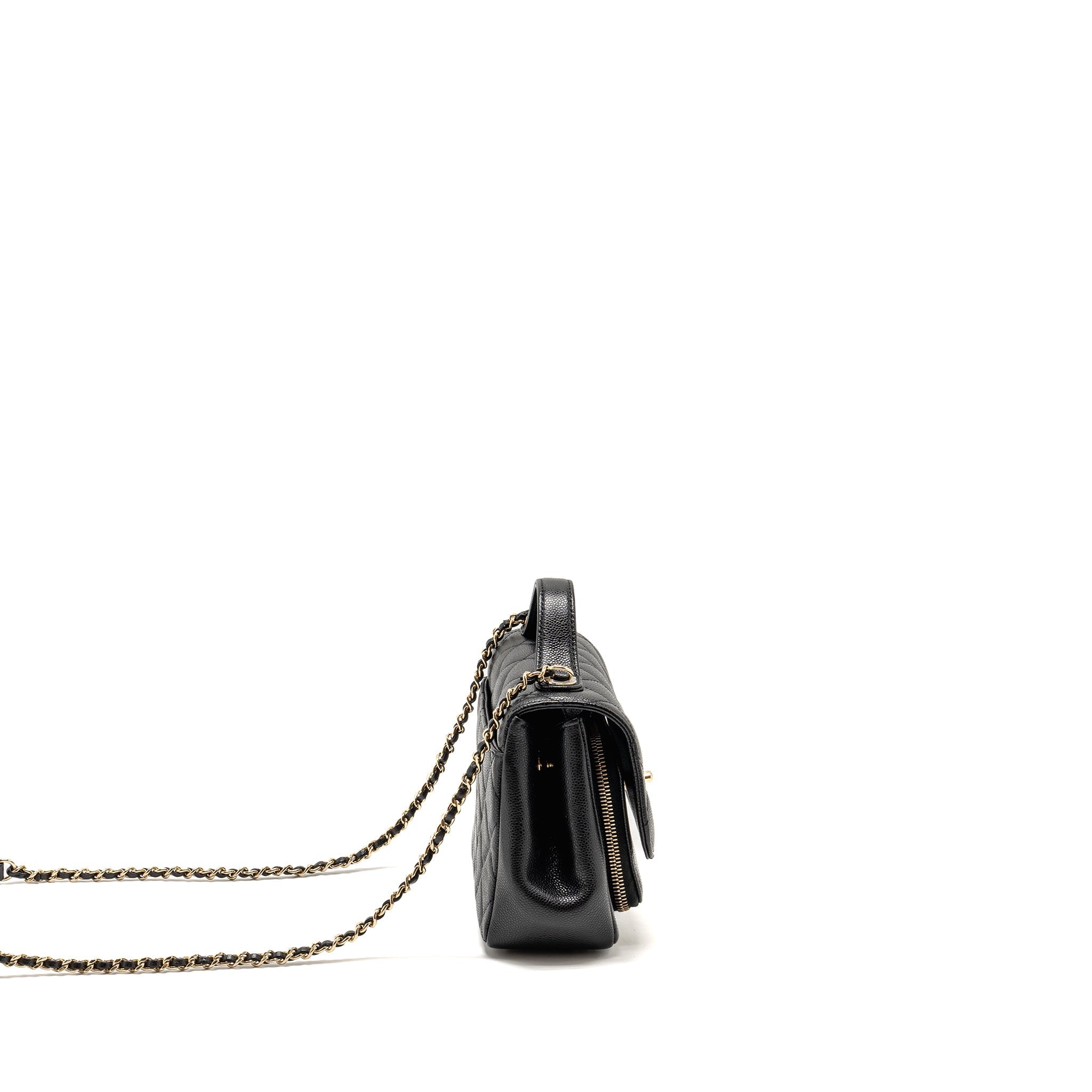 Chanel Small Business Affinity Caviar Black L (Microchip)
