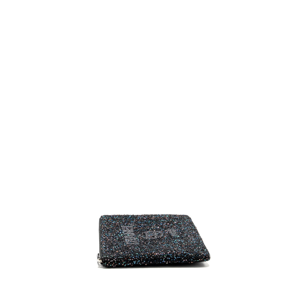 Chanel 20A Deauville Pouch Sequins/Calfskin Black/Multicolour