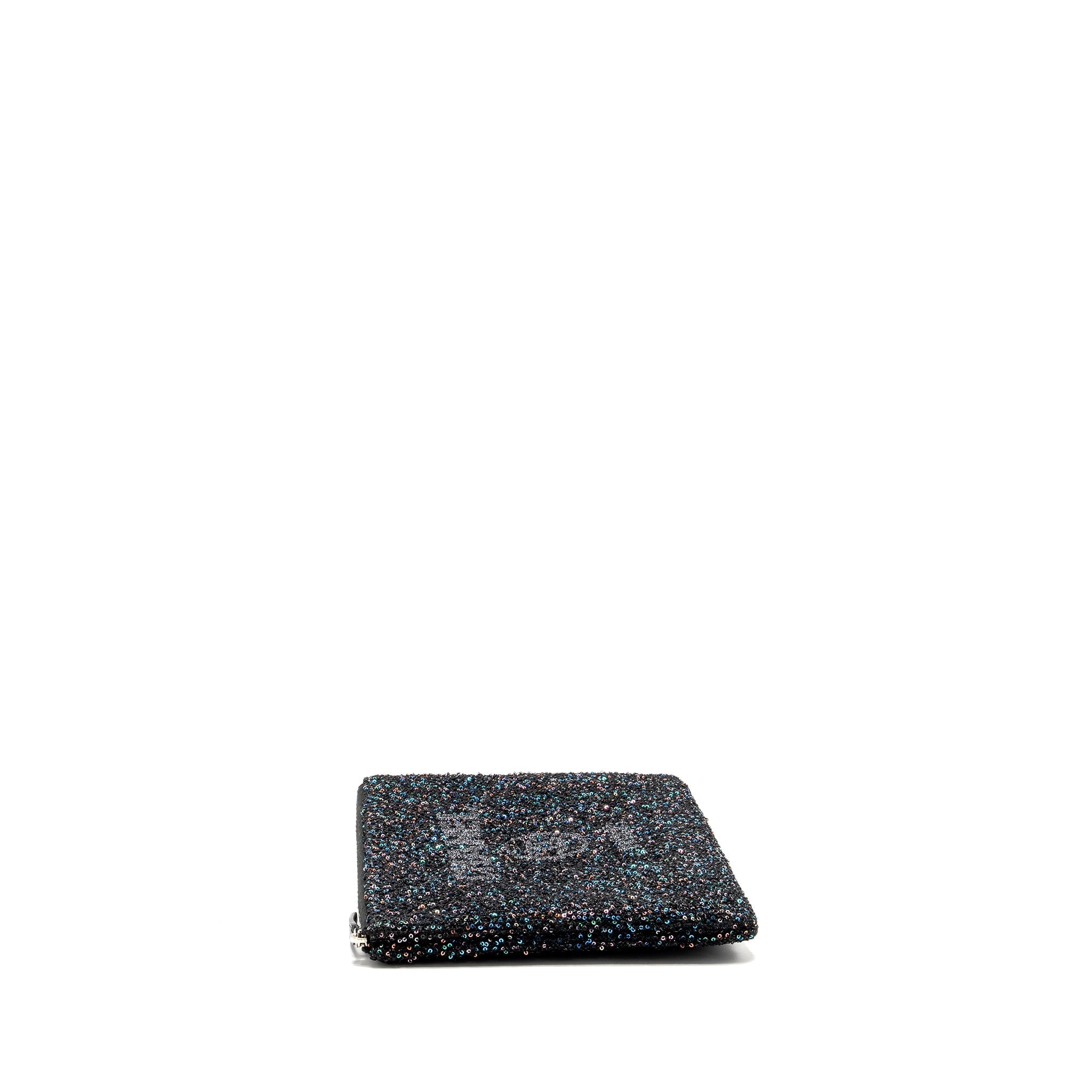 Chanel 20A Deauville Pouch Sequins/Calfskin Black/Multicolour
