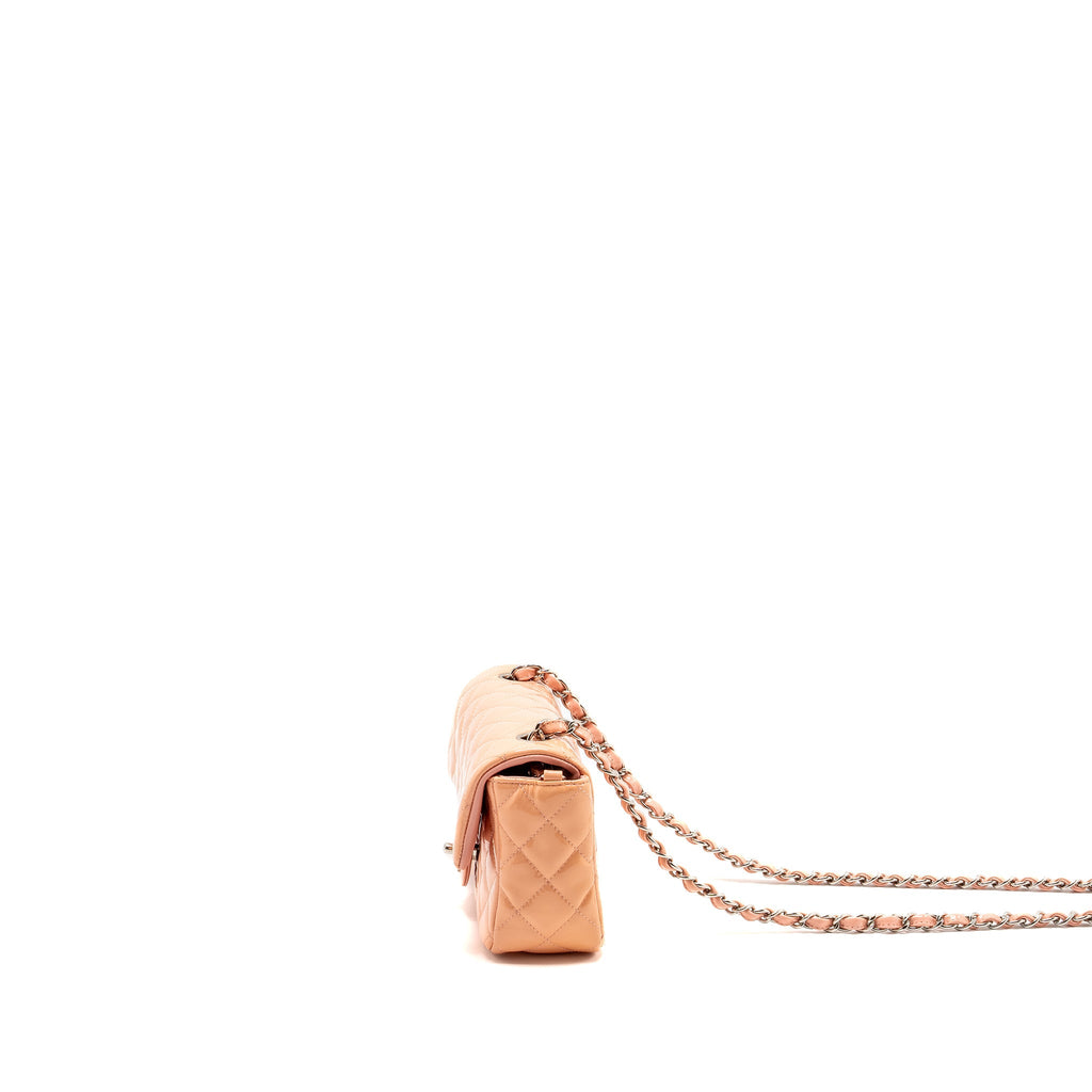 Chanel Mini Rectangular Flap Bag Patent Pink