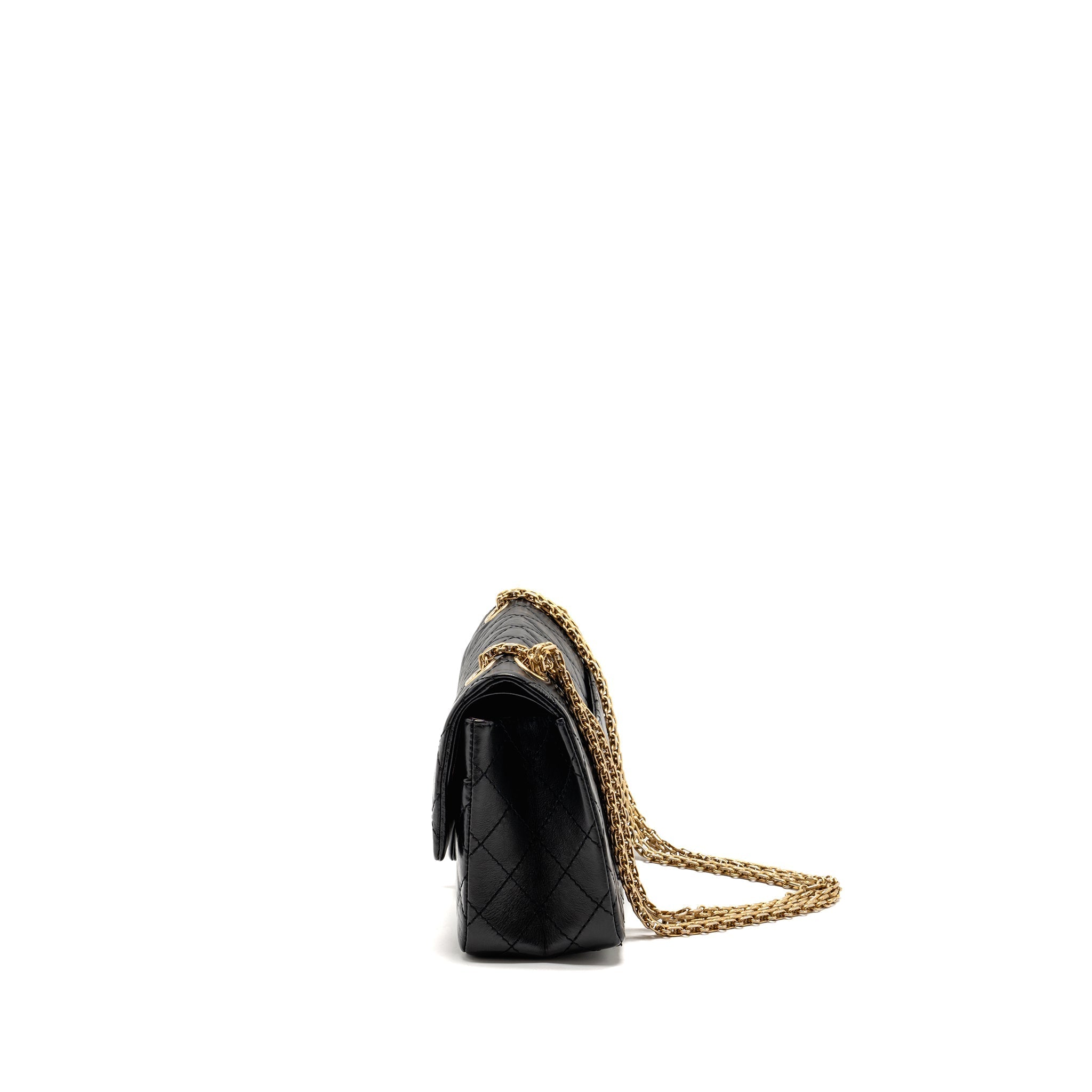 Chanel Small 2.55 Reissue Double Flap Bag Age Calfskin Black