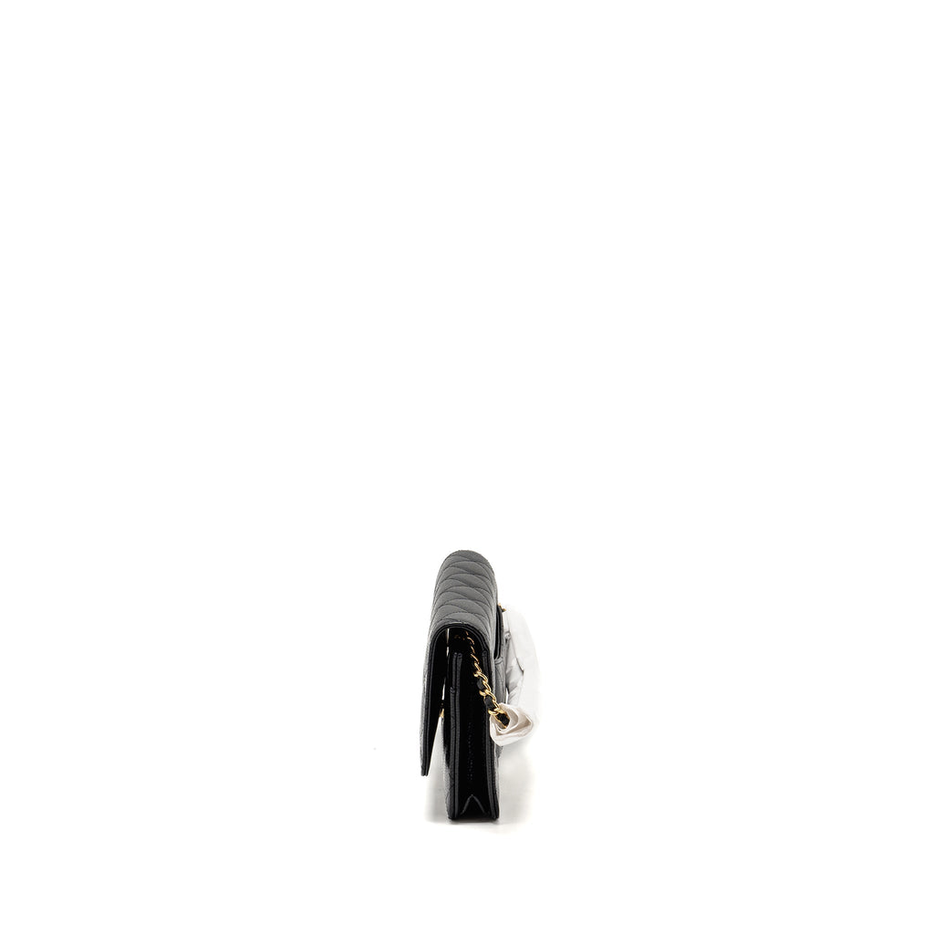 Chanel Classic Wallet on chain caviar black  (microchip)