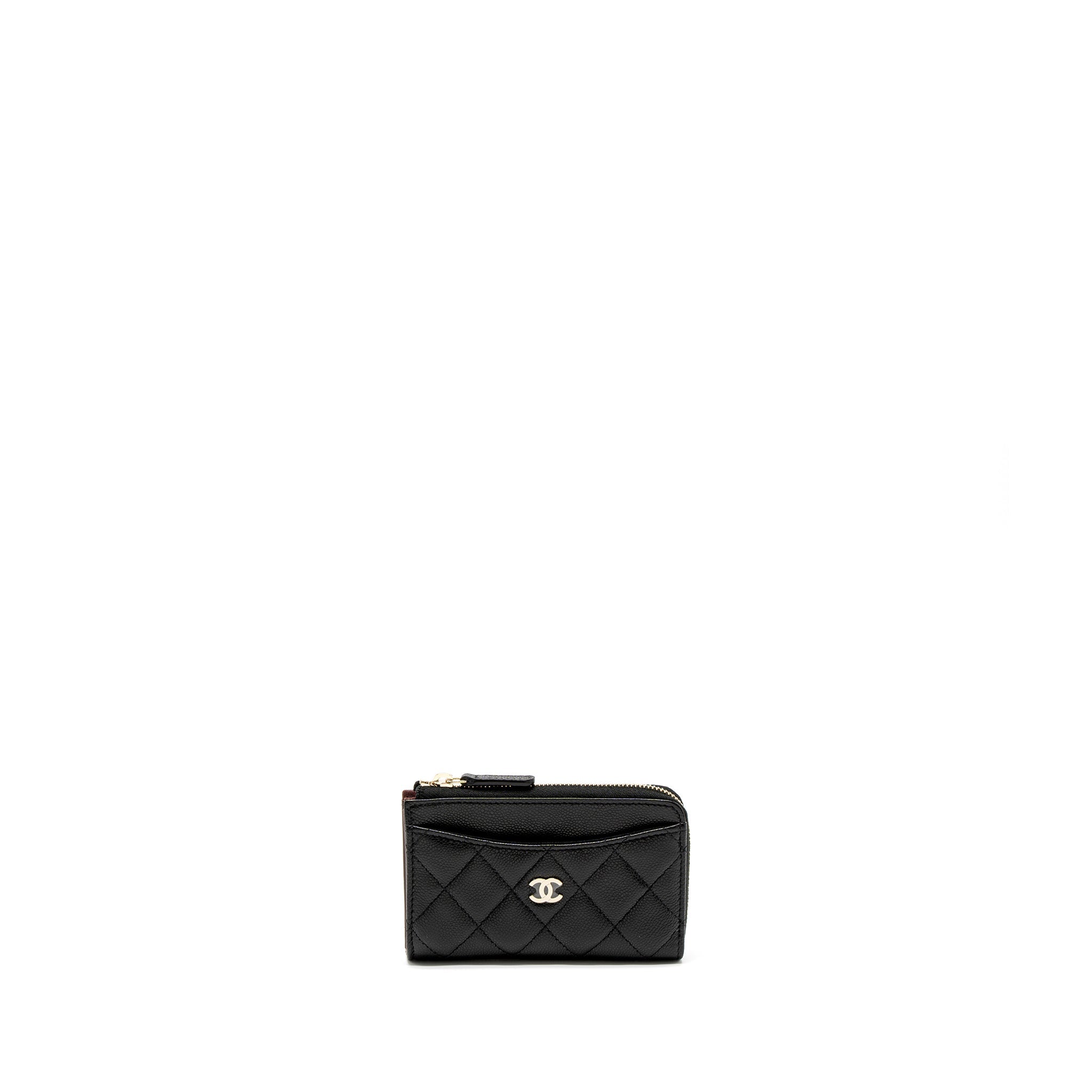 Chanel L Zip Wallet Caviar Black L (Microchip)