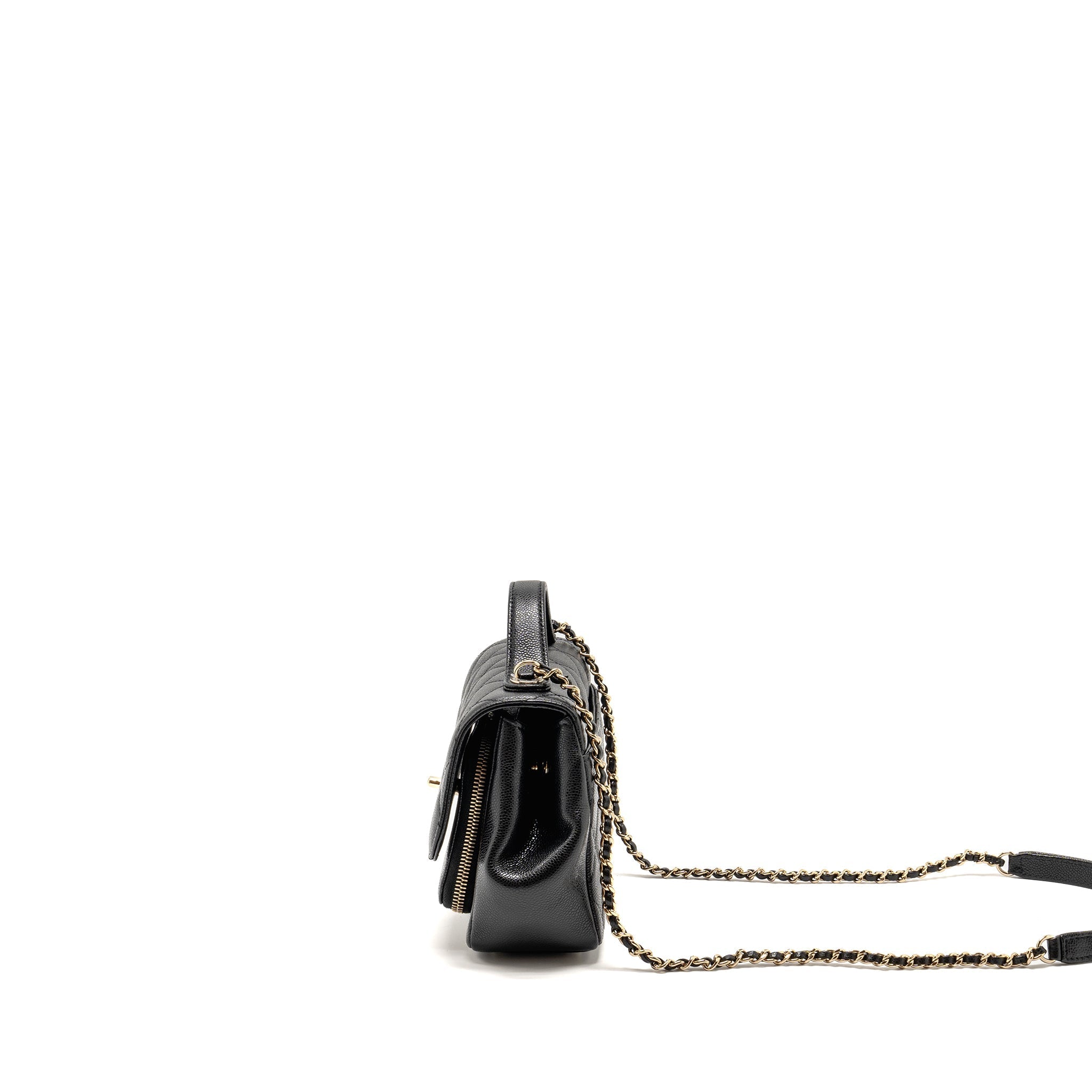 Chanel Small Business Affinity Caviar Black L (Microchip)