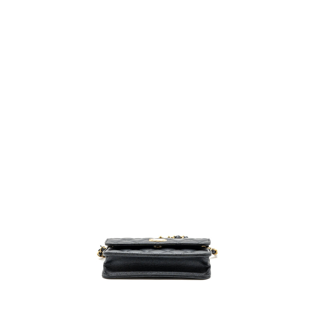 Chanel Mini Flap Bag With Adjustable Chains Caviar Black (microchip)