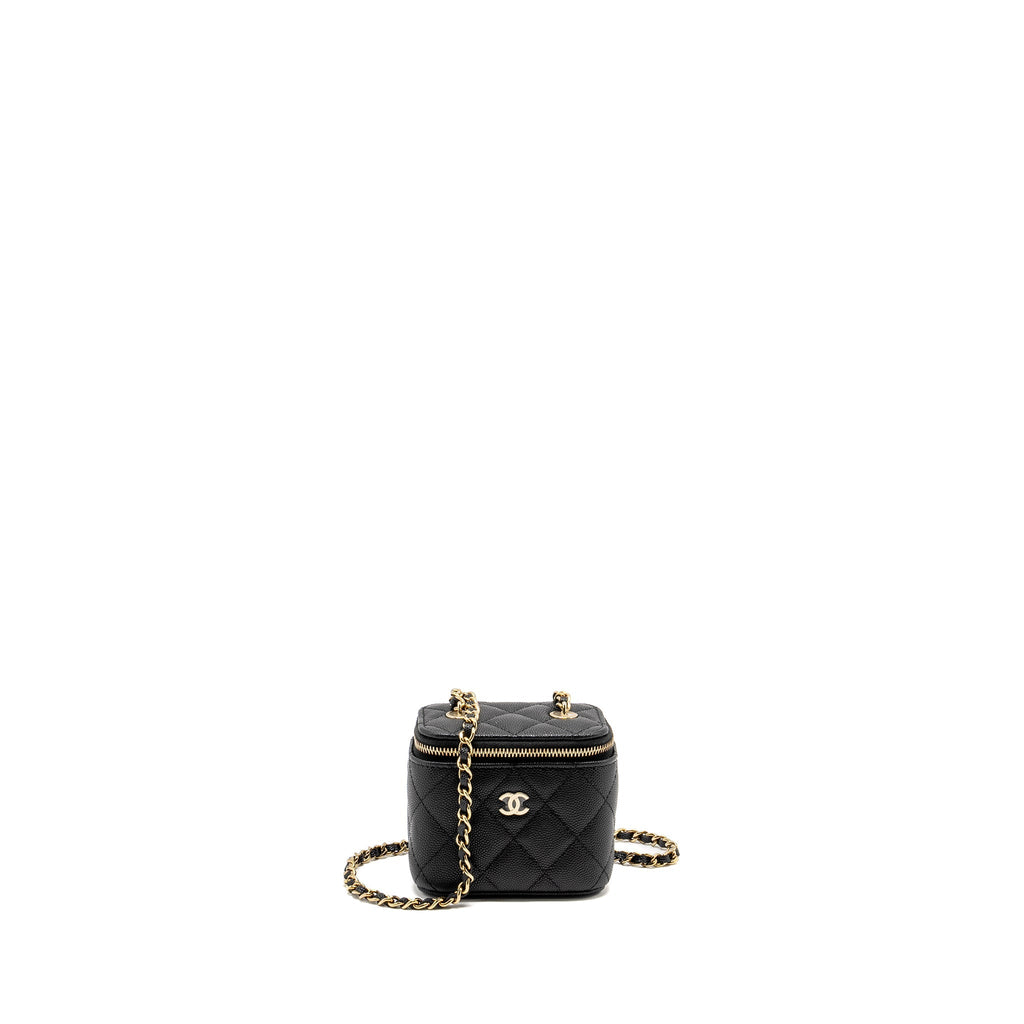Chanel Mini Vanity with Chain Caviar Black L (Microchip)