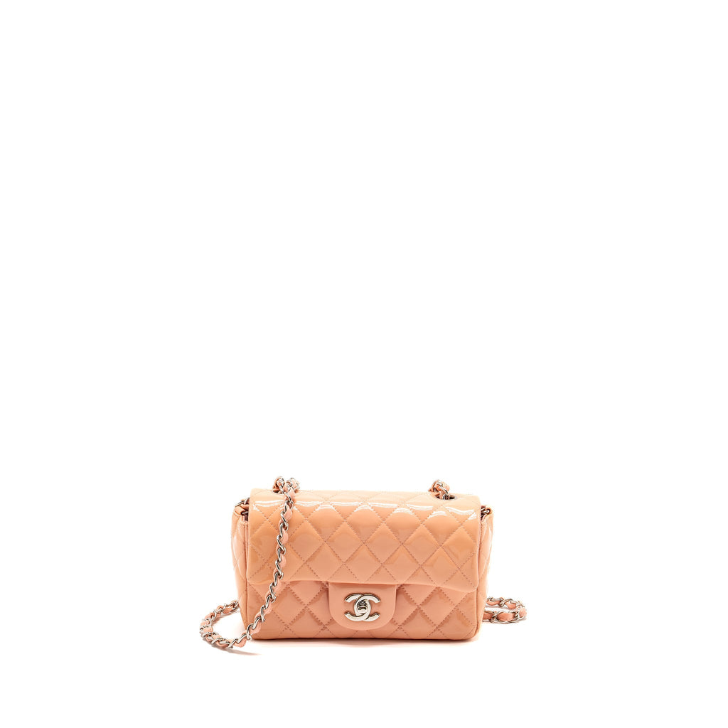 Chanel Mini Rectangular Flap Bag Patent Pink