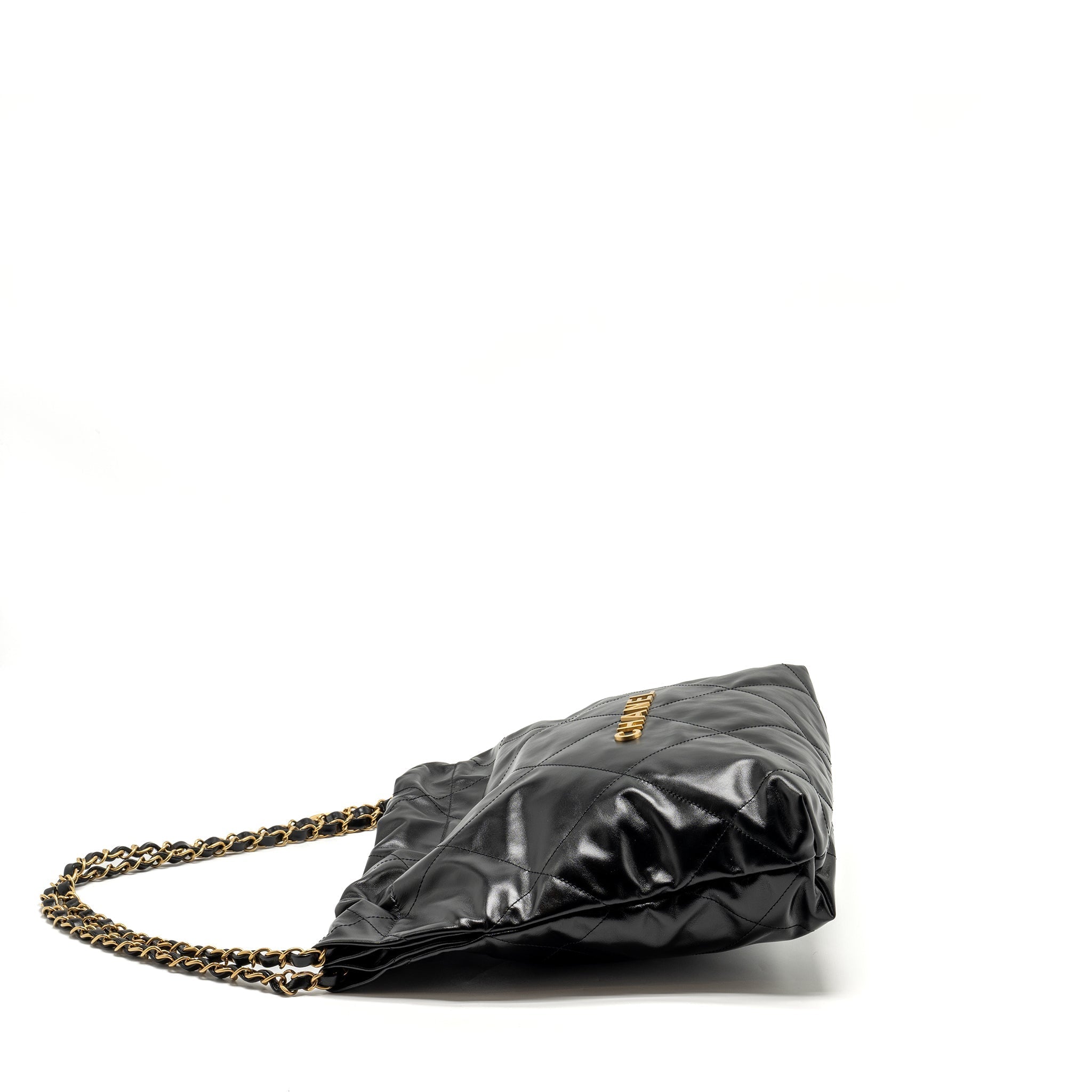 Chanel Small 22 Bag Shiny Calfskin BLACK  (Microchip)