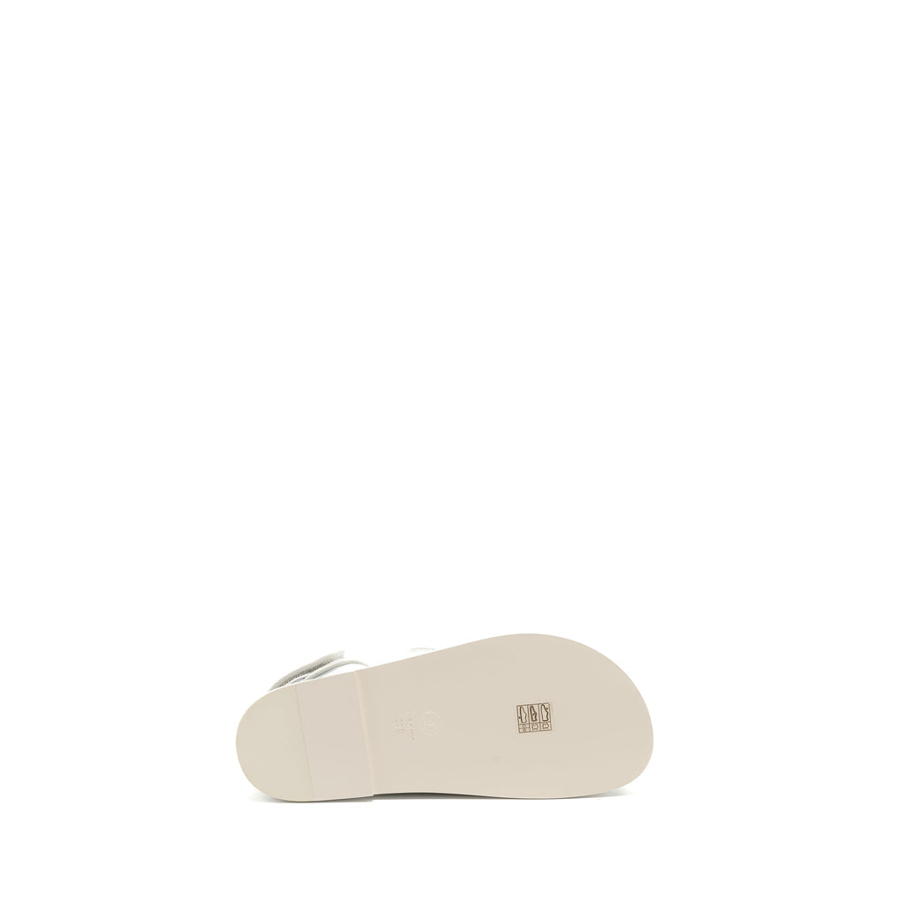 Chanel Size 38 Dad Sandals Caviar White L