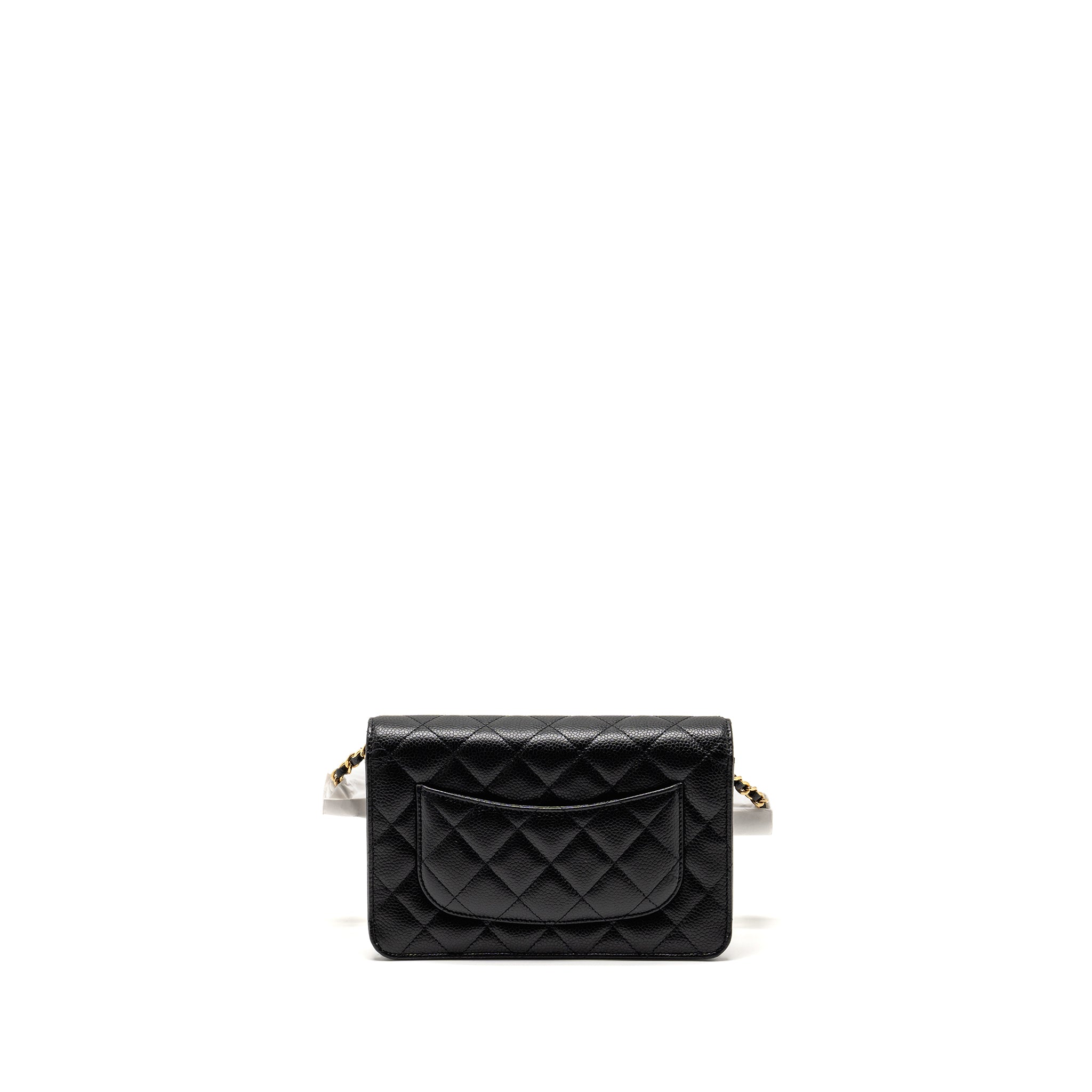 Chanel Classic Wallet on chain caviar black  (microchip)