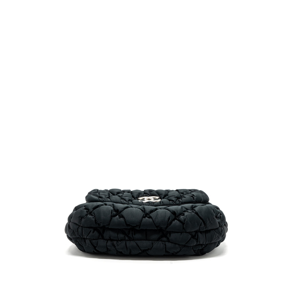 Chanel quilted flap shoulder bag nylon black