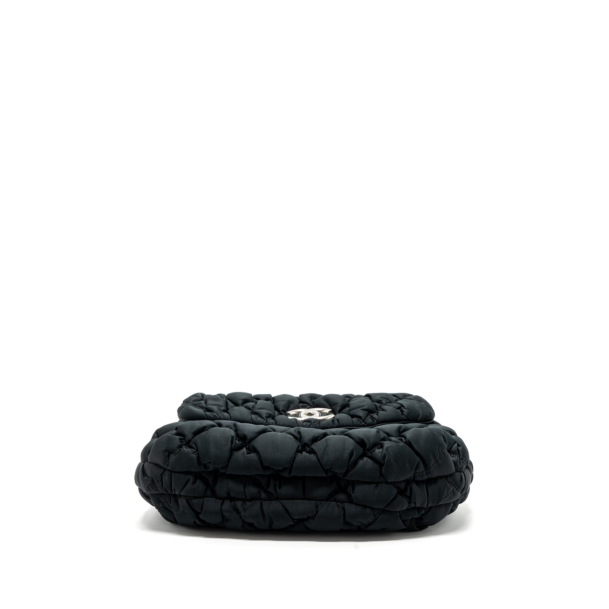 Chanel quilted flap shoulder bag nylon black