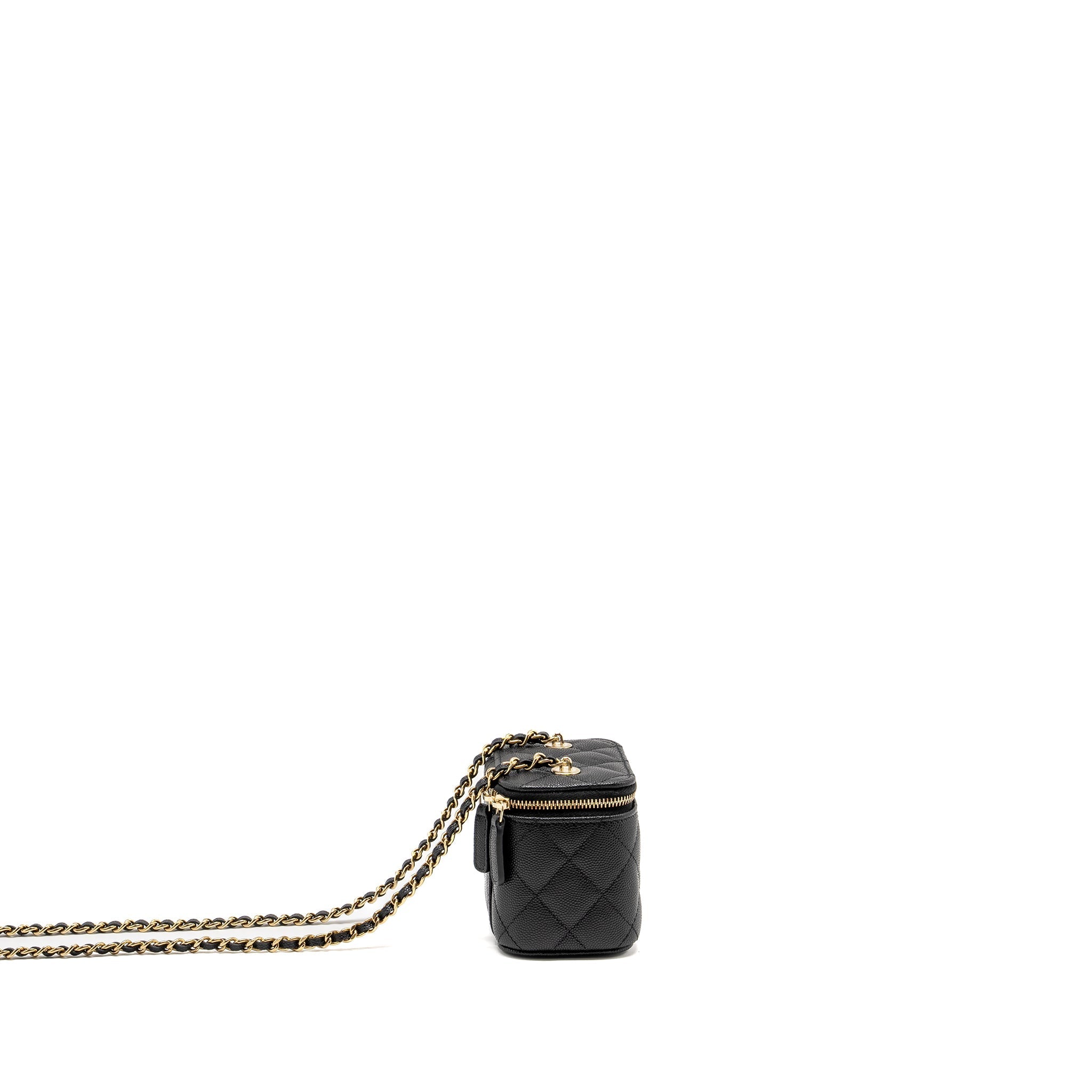 Chanel Mini Vanity with Chain Caviar Black L (Microchip)