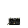 Chanel Medium Classic Double Flap Bag Lambskin Black  (microchip)