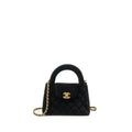 Chanel 24a Mini Shopping Tote/Mini Kelly Velvet Black  (microchip)