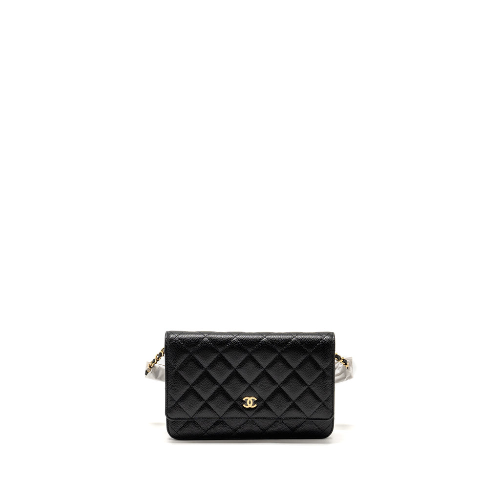 Chanel Classic Wallet on chain caviar black  (microchip)