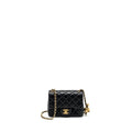 Chanel Pearl Crush Mini Square Lambskin Black  (Microchip)