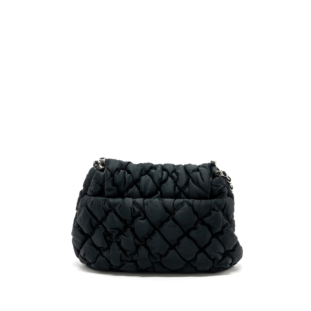 Chanel quilted flap shoulder bag nylon black