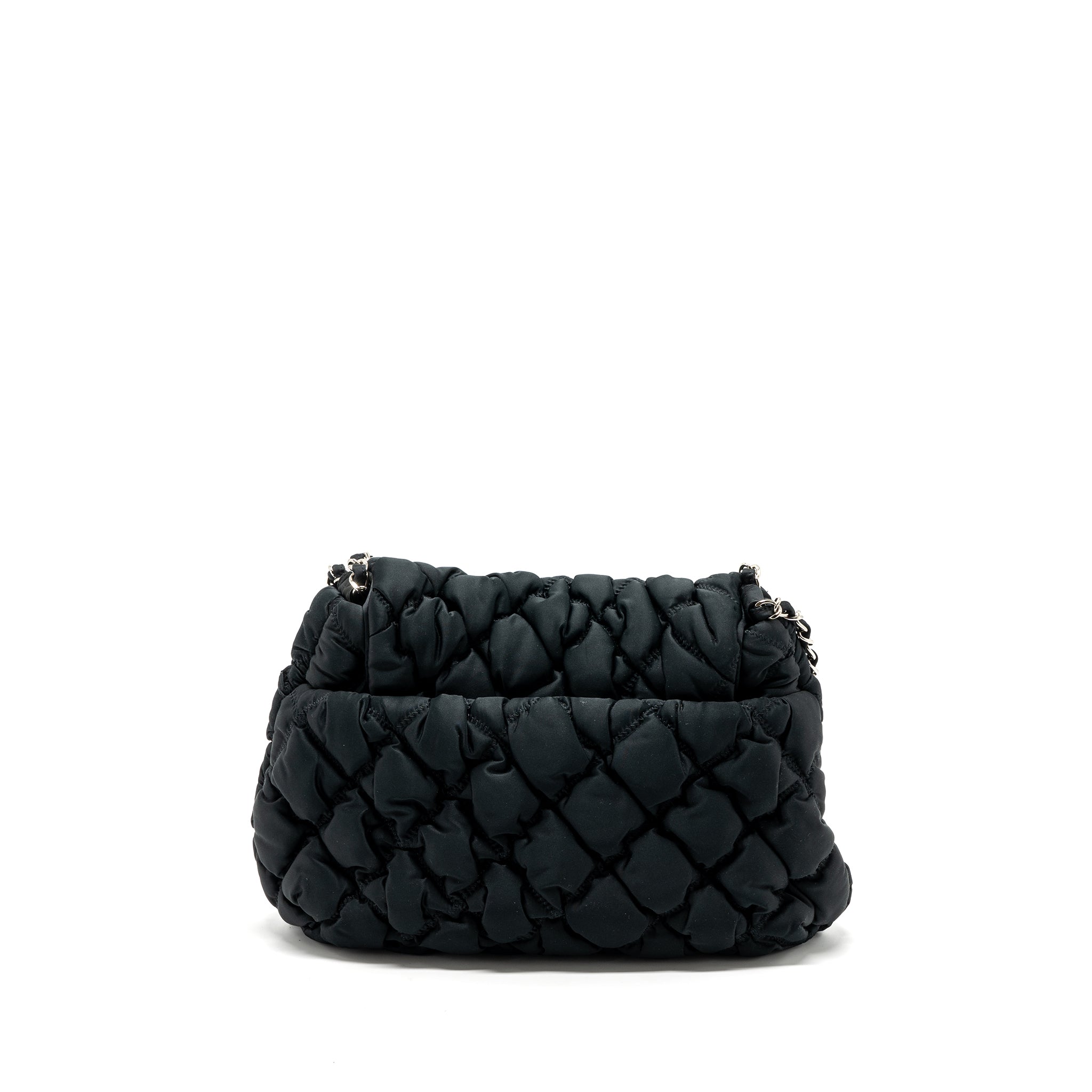 Chanel quilted flap shoulder bag nylon black