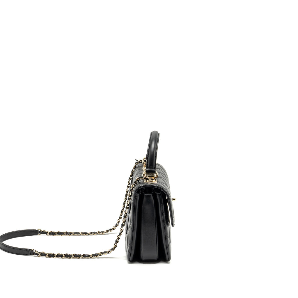 Chanel Small Trendy CC Flap Bag Lambskin Black L (Microchip)