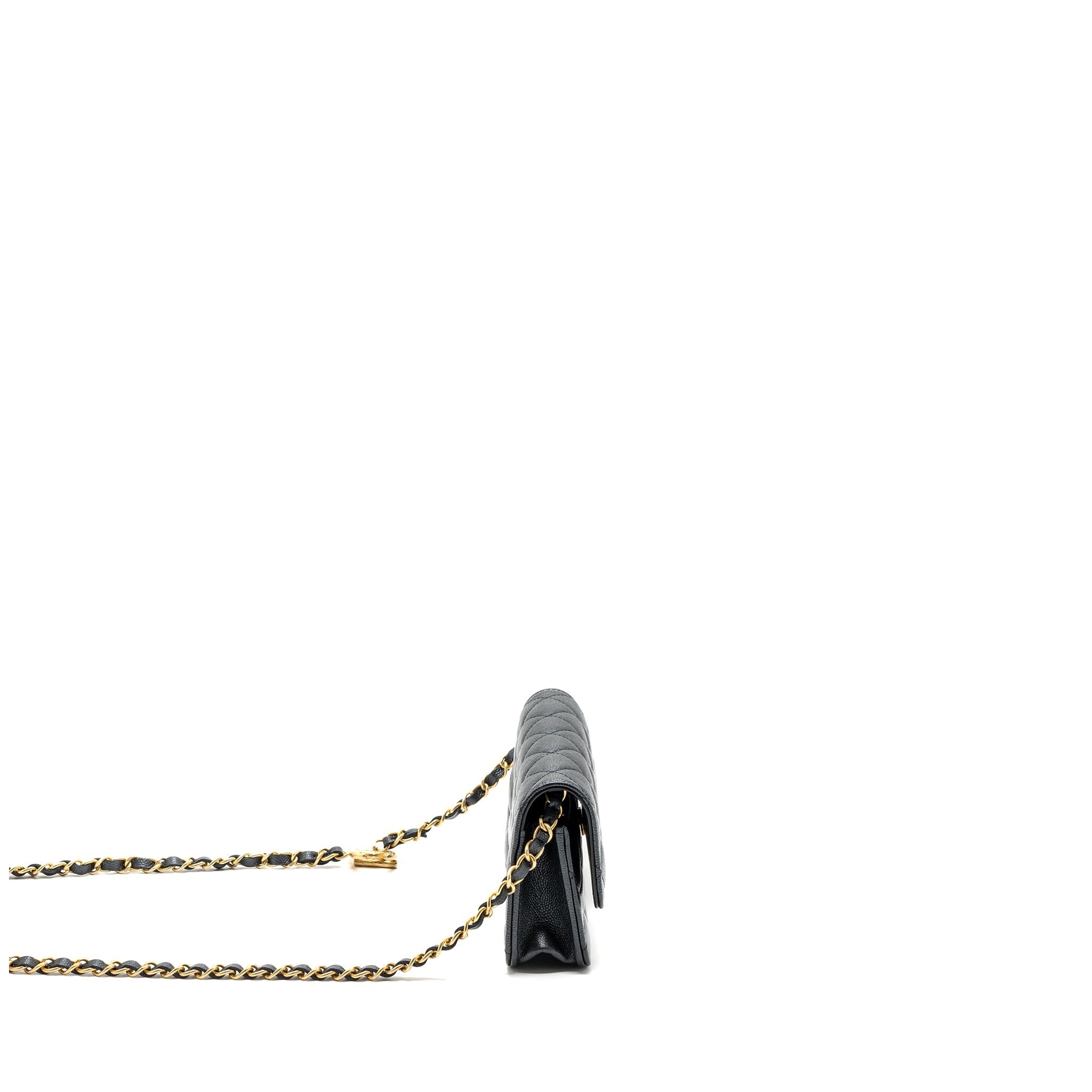 Chanel Mini Flap Bag With Adjustable Chains Caviar Black (microchip)