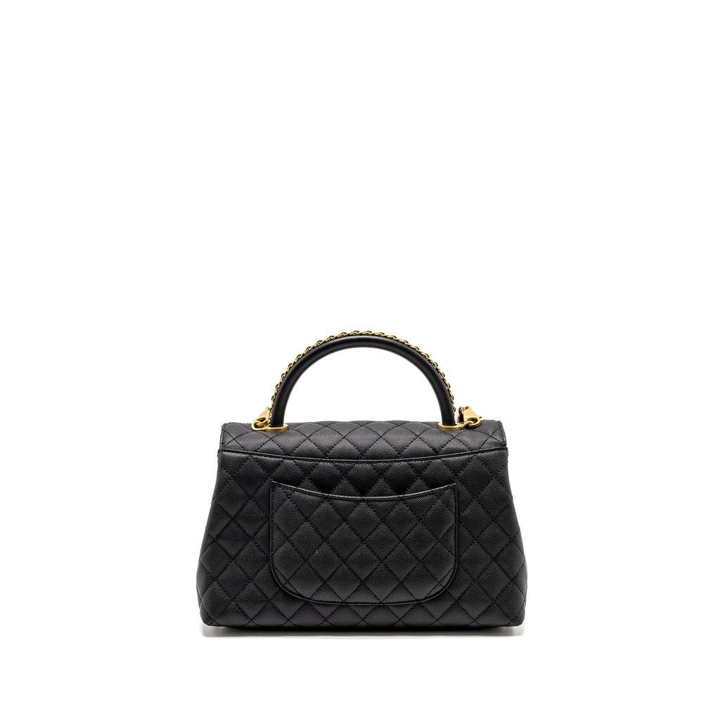 Chanel Medium Coco Handle Limited Edition Caviar Black  (microchip)