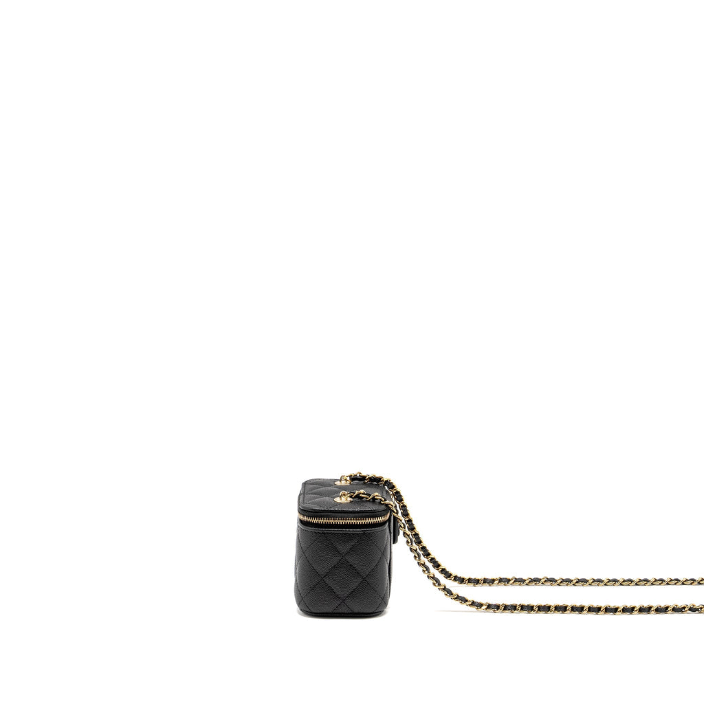 Chanel Mini Vanity with Chain Caviar Black L (Microchip)
