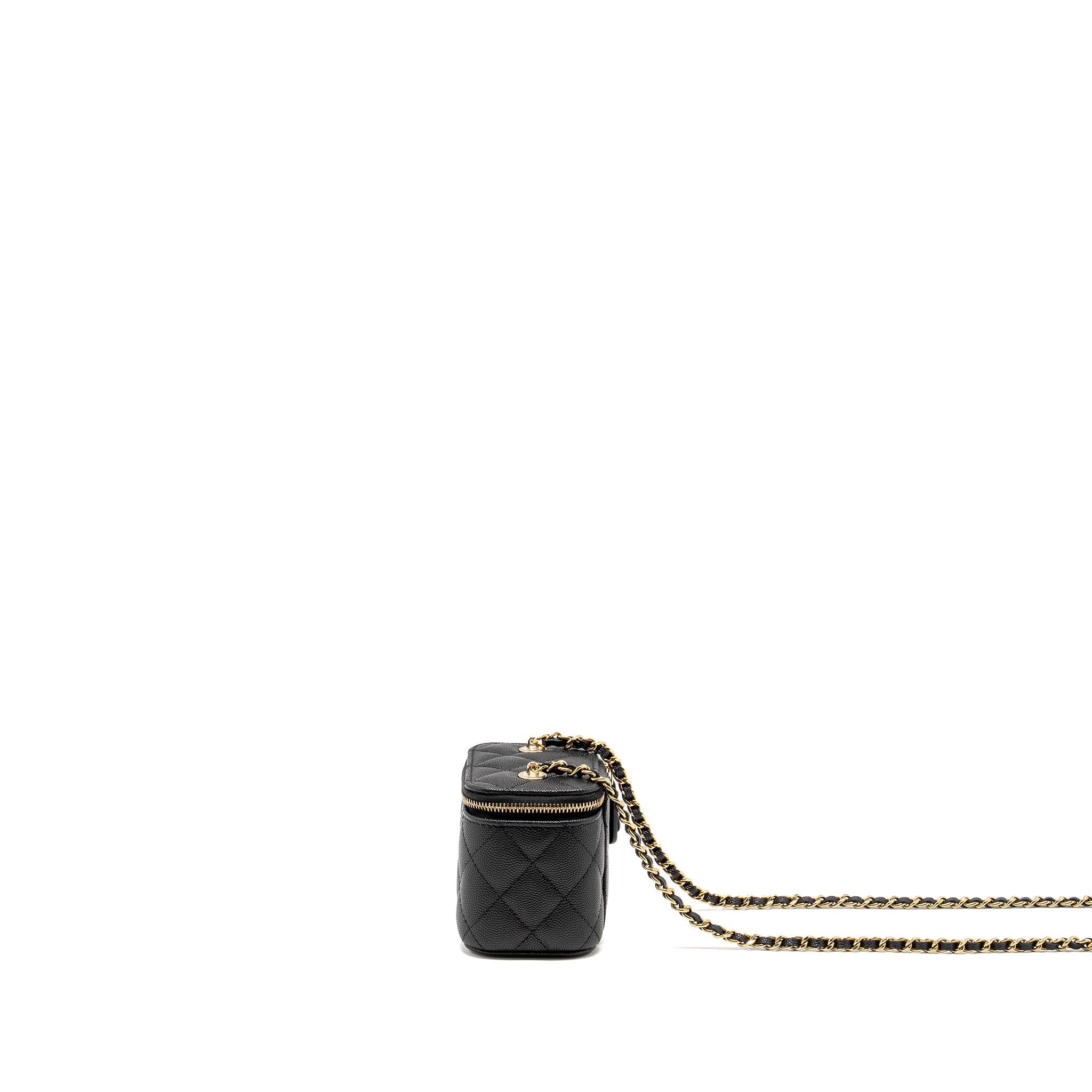 Chanel Mini Vanity with Chain Caviar Black L (Microchip)