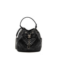 Chanel CC Chain Drawstring Bucket Bag Lambskin Black