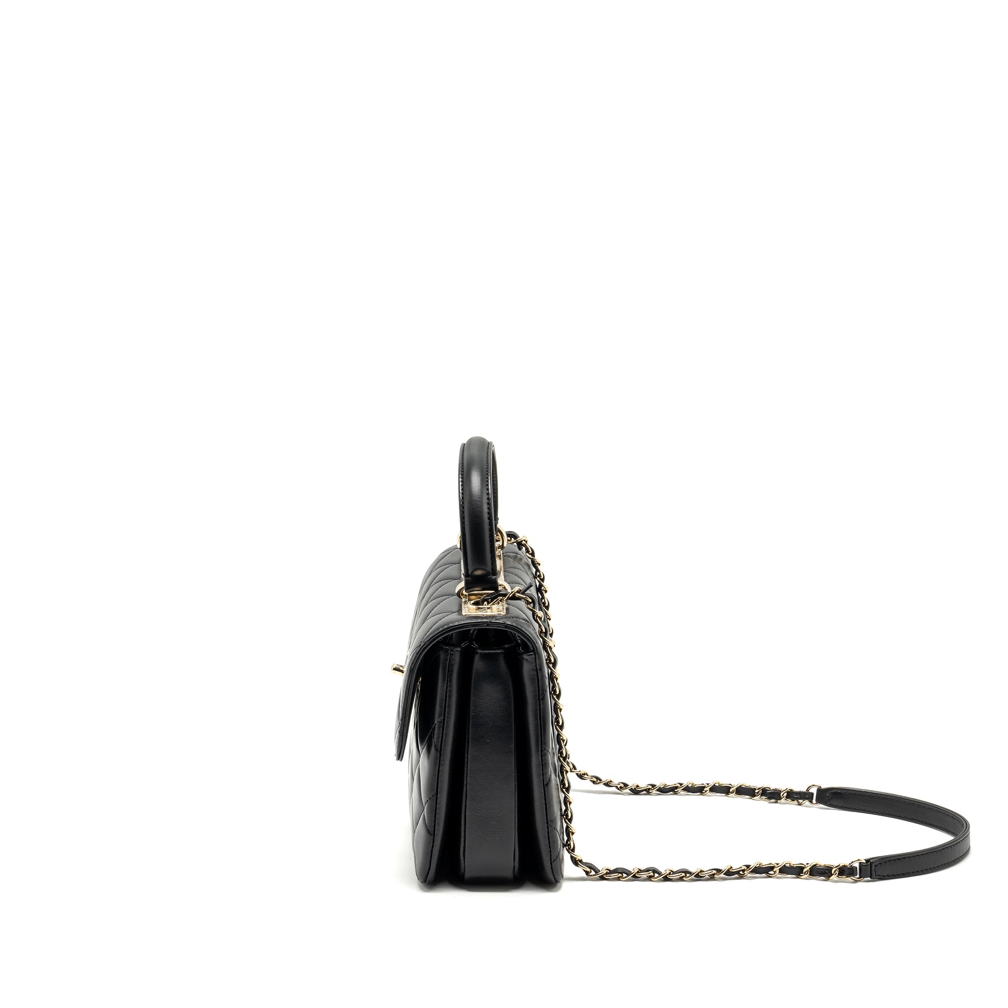 Chanel Small Trendy CC Flap Bag Lambskin Black L (Microchip)
