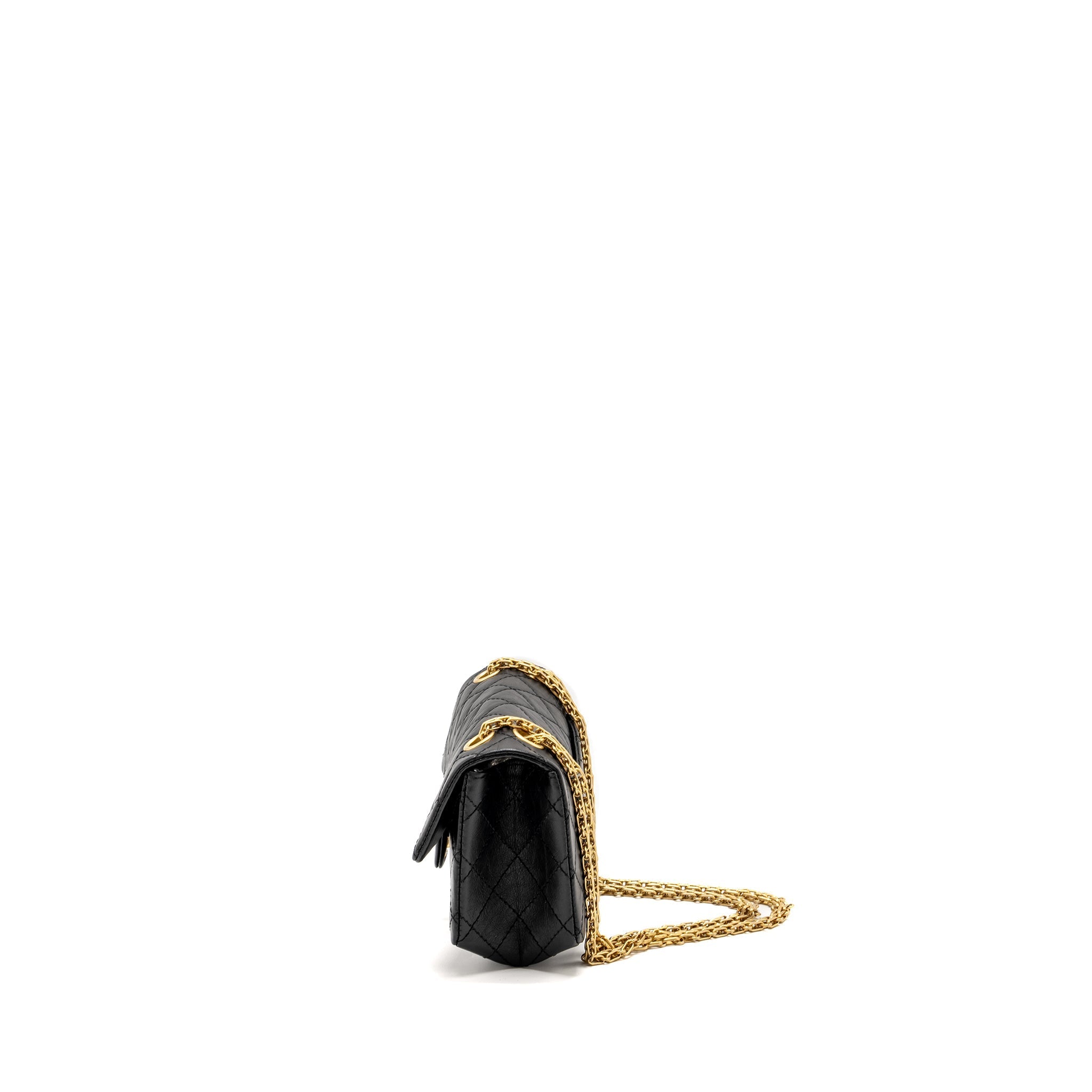 Chanel Mini 2.55 Reissue Aged Calfskin BLACK  (Microchip)