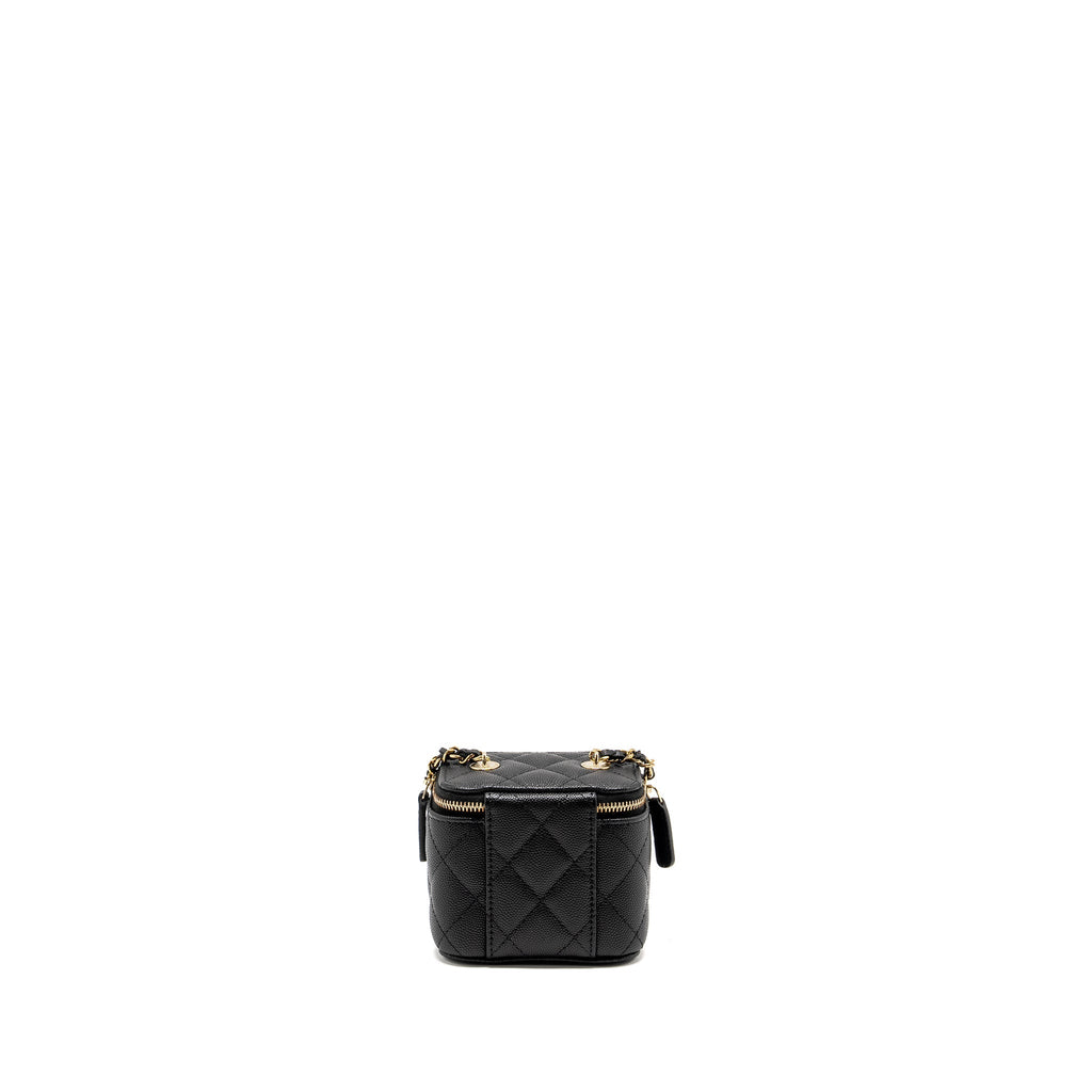 Chanel Mini Vanity with Chain Caviar Black L (Microchip)