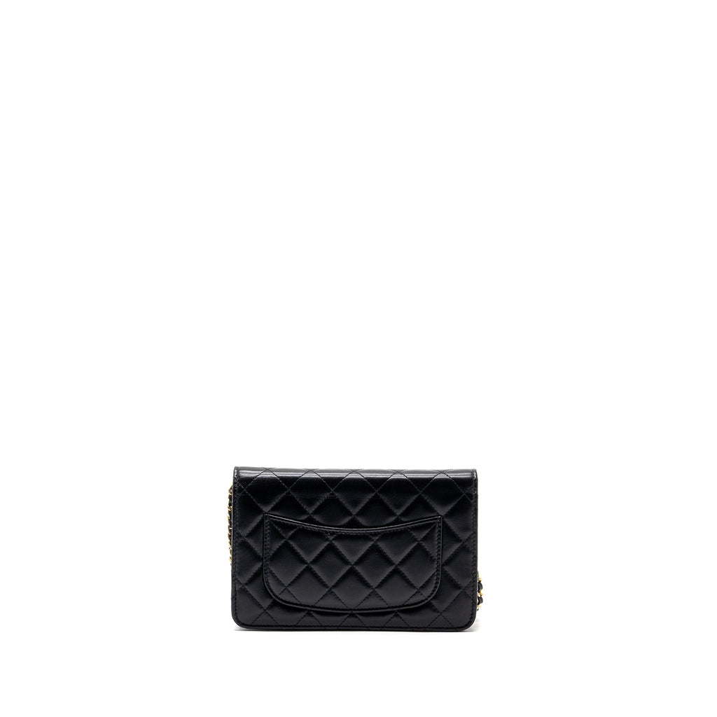 Chanel Classic Wallet On Chain With Charms Lambskin Black