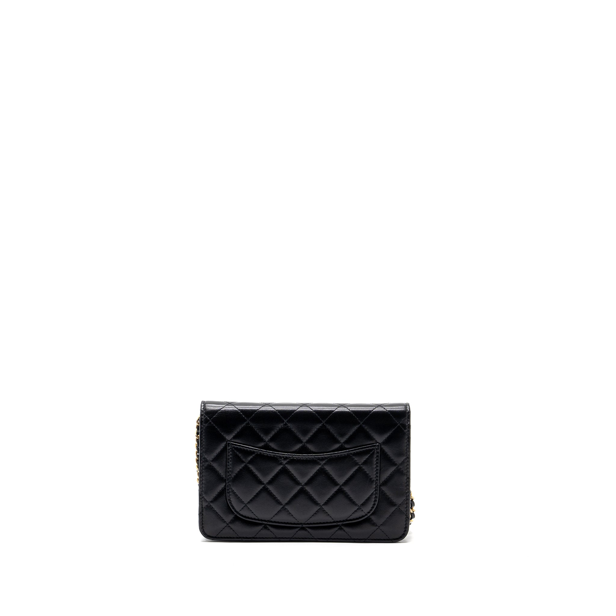 Chanel Classic Wallet On Chain With Charms Lambskin Black