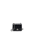 Chanel Mini Square Flap Bag Lambskin Black  (Microchip)