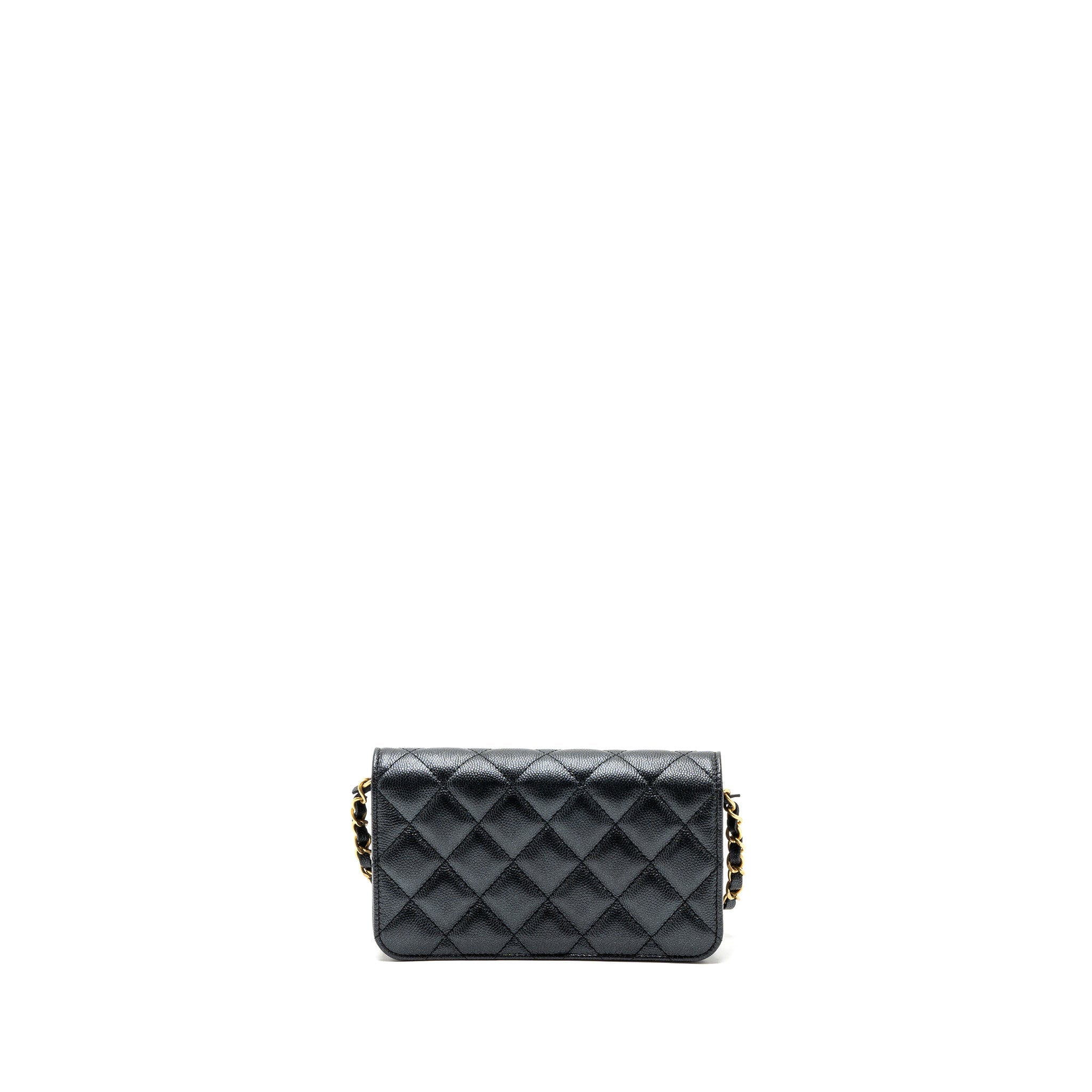 Chanel Mini Flap Bag With Adjustable Chains Caviar Black (microchip)