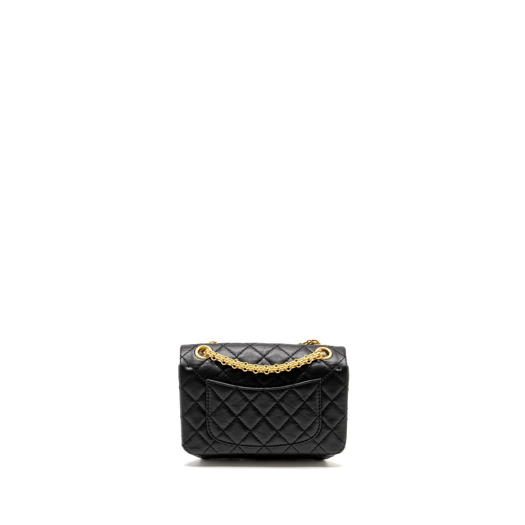 Chanel Mini 2.55 Reissue Aged Calfskin BLACK  (Microchip)