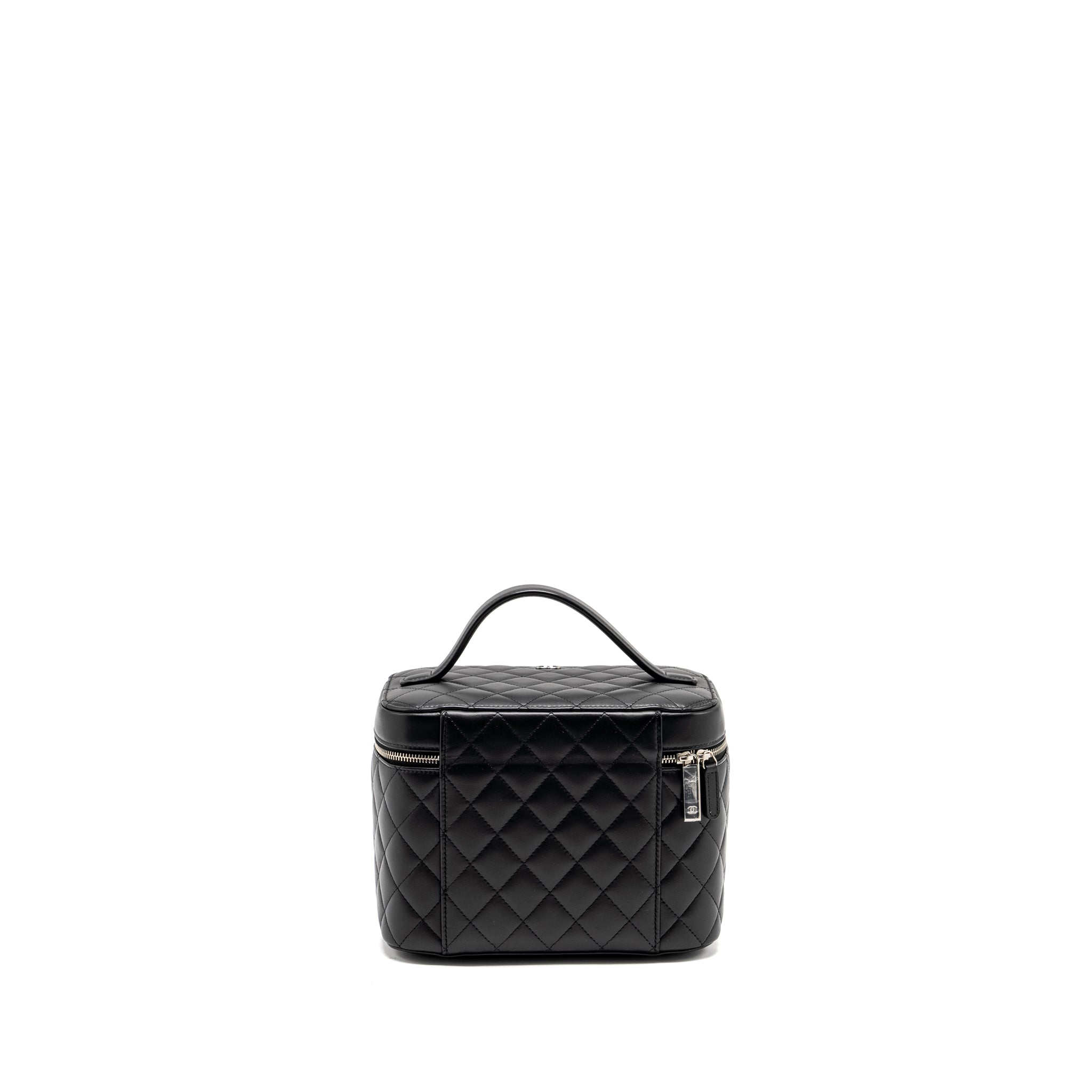 CHANEL Quilted Vanity Case Lambskin Black