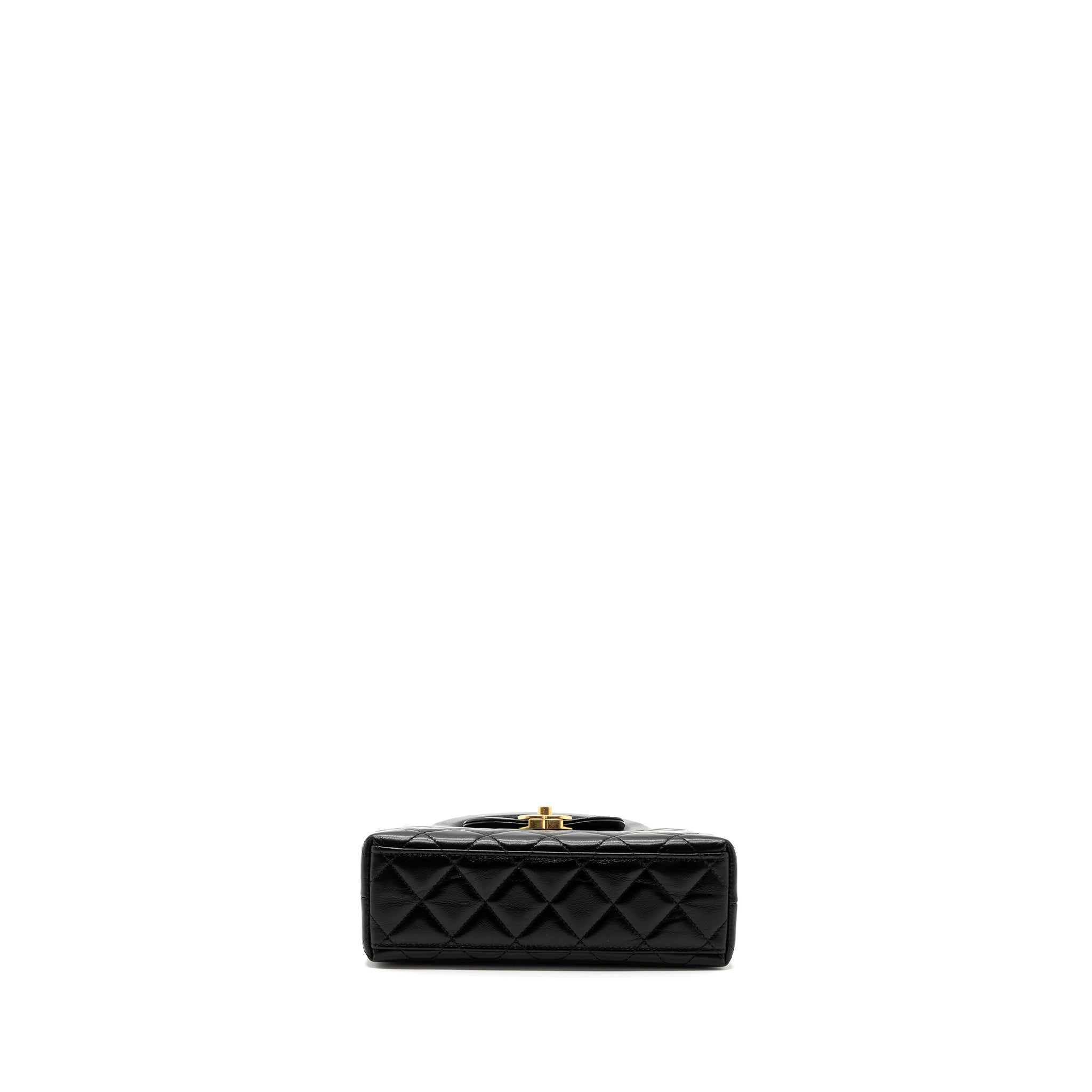 Chanel 23k Mini Shopping Bag Calfskin Black  (microchip)