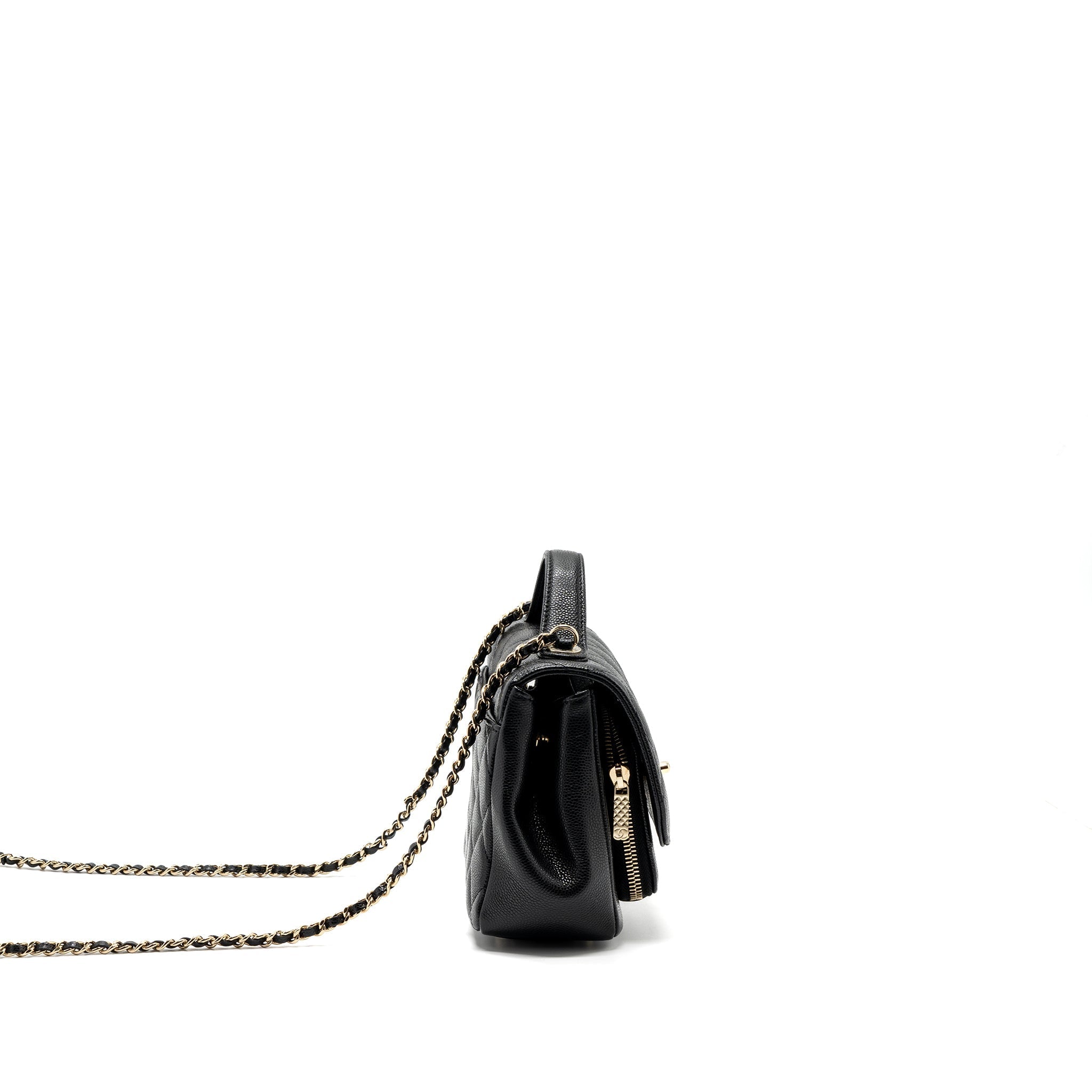 Chanel small business affinity caviar black L (microchip)