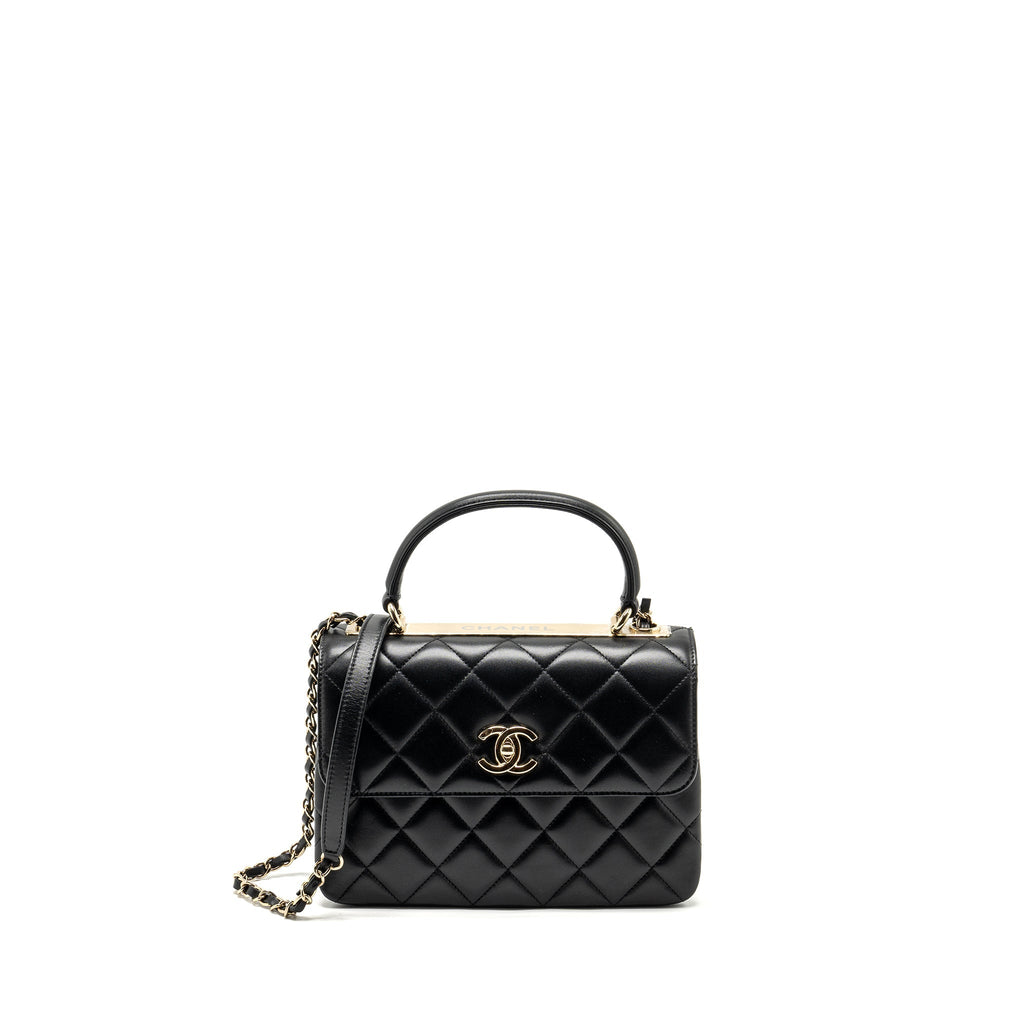 Chanel Small Trendy CC Flap Bag Lambskin Black L (Microchip)