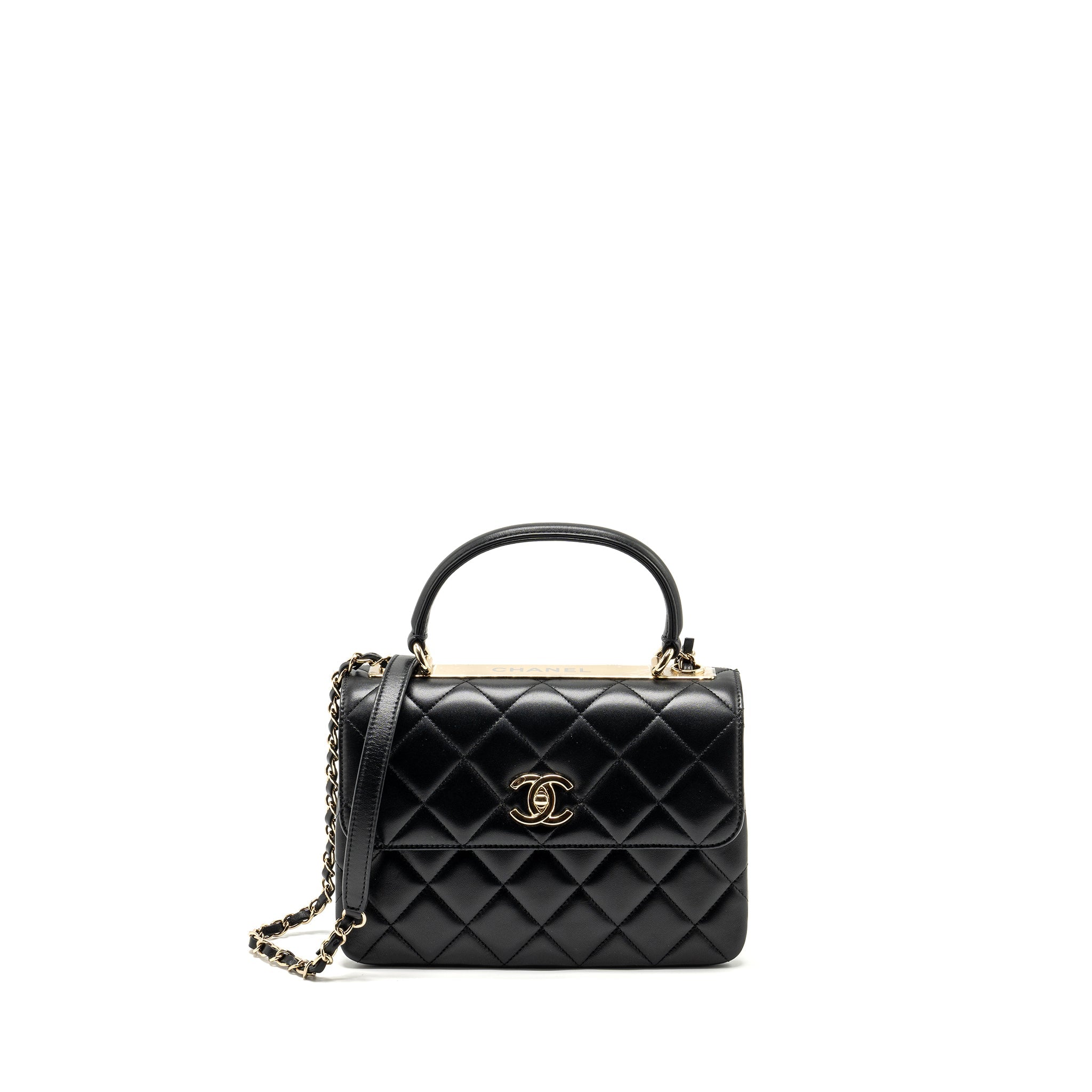 Chanel Small Trendy CC Flap Bag Lambskin Black L (Microchip)