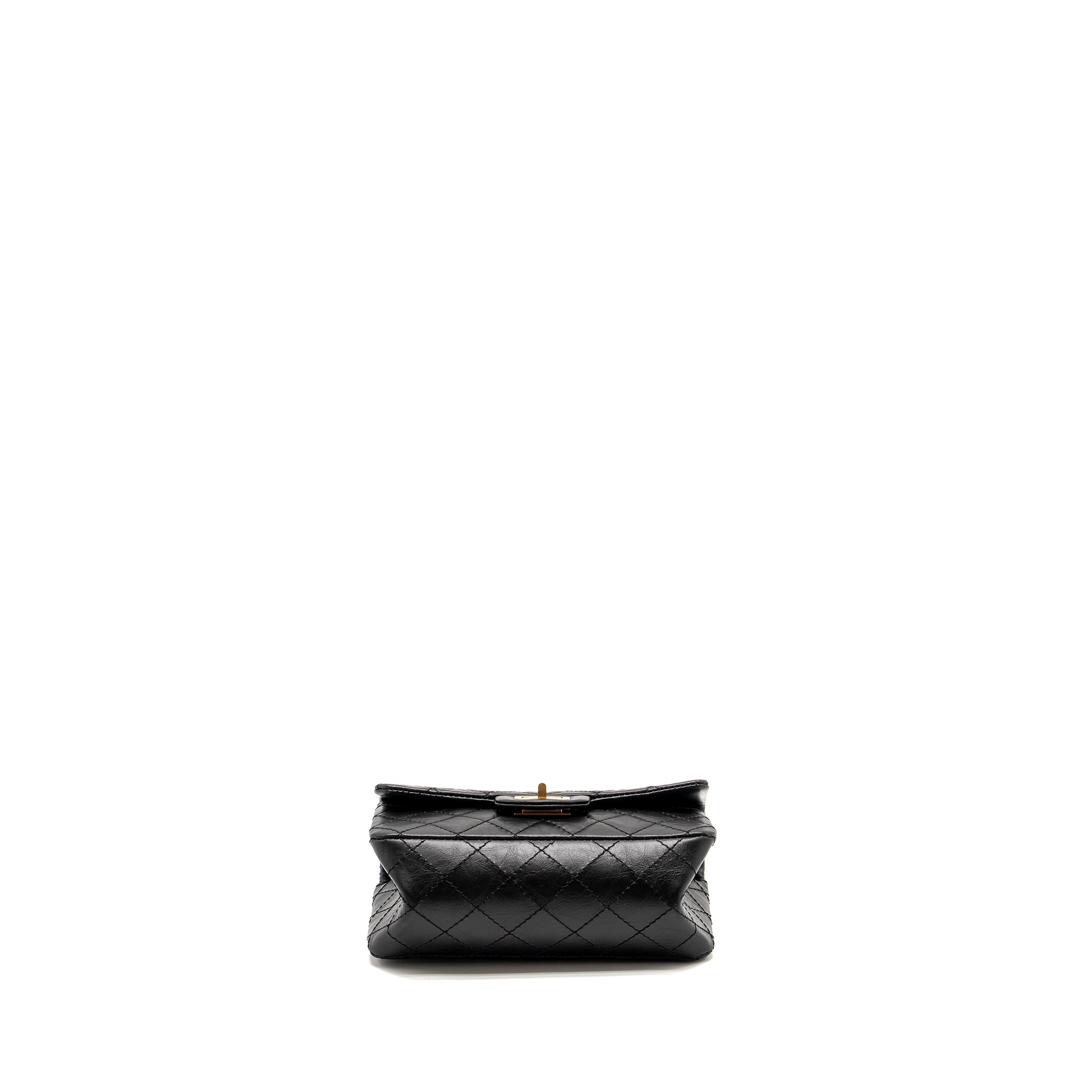 Chanel Mini 2.55 Reissue Aged Calfskin BLACK  (Microchip)