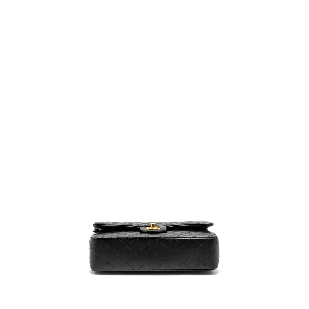 Chanel Medium Classic Double Flap Bag Lambskin Black  (microchip)