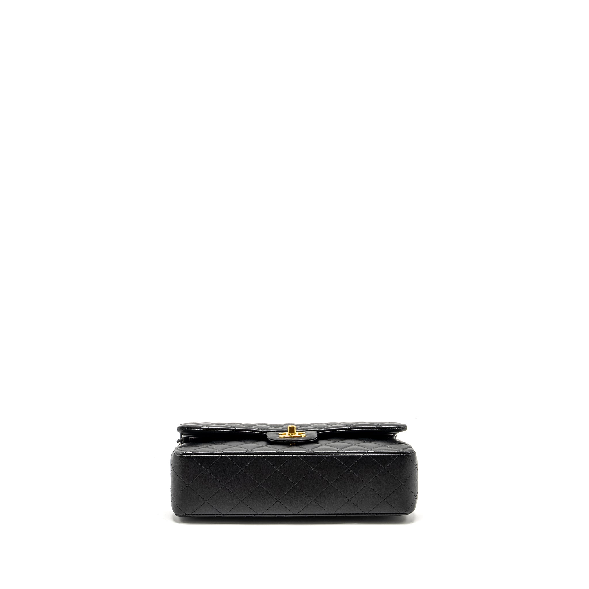 Chanel Medium Classic Double Flap Bag Lambskin Black  (microchip)