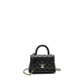 CHANEL Mini Coco Handle Caviar Black L (Microchip)