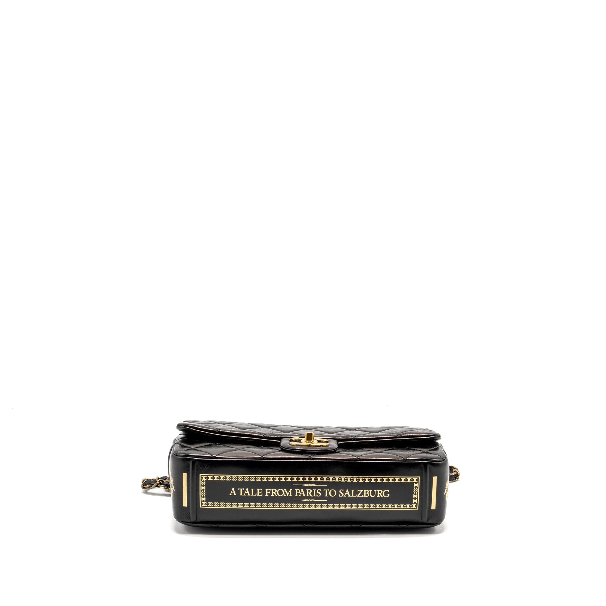 Chanel Limited Edition Quilted Flap Bag Shiny Calfskin Black