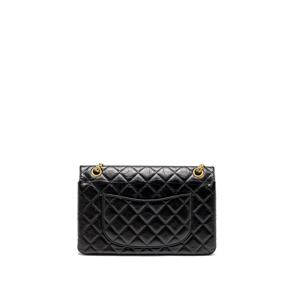 Chanel Large 2.55 226 Reissue Double Flap Bag Aged Calfskin Black