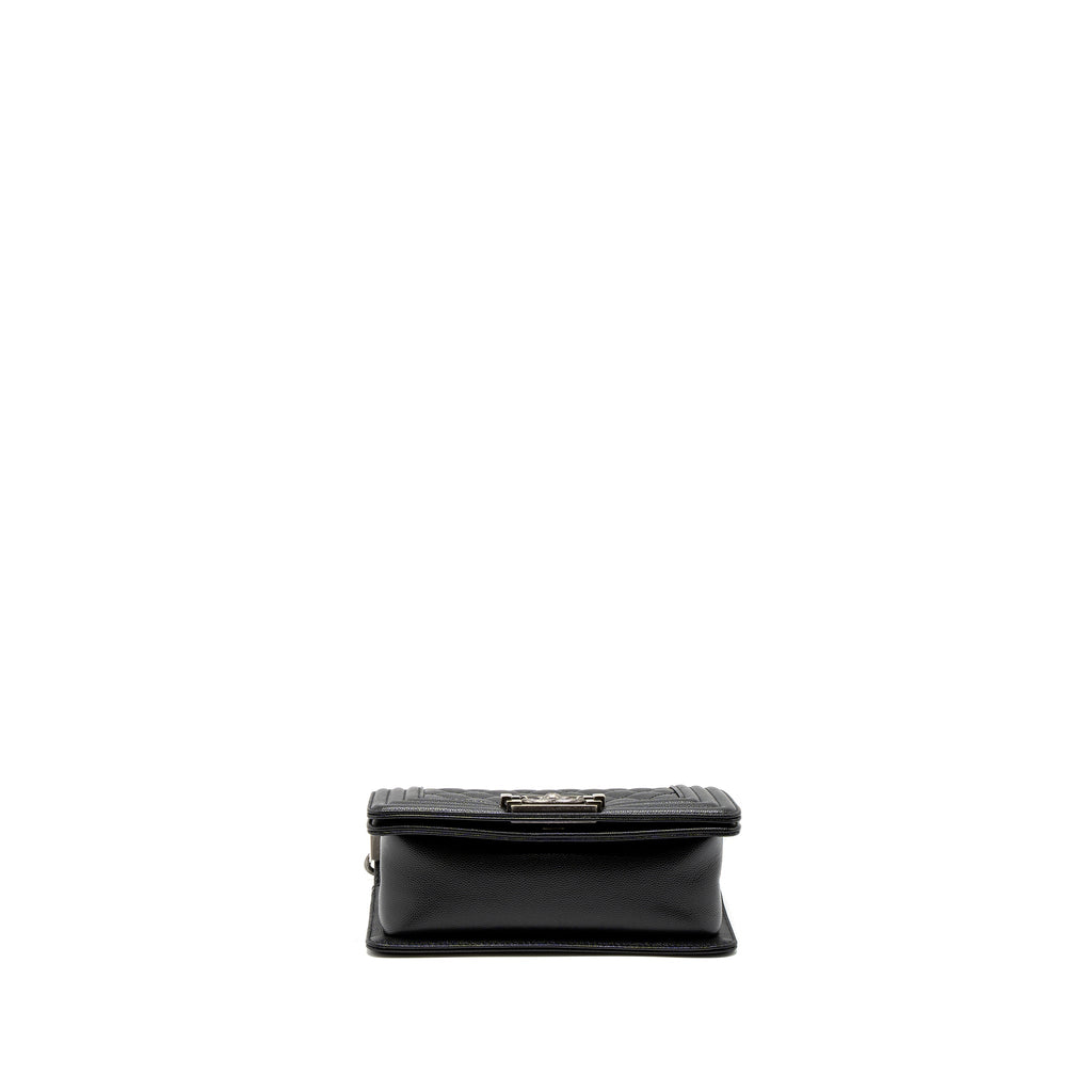 Chanel Small Boy Bag Caviar Black  (Microchip)