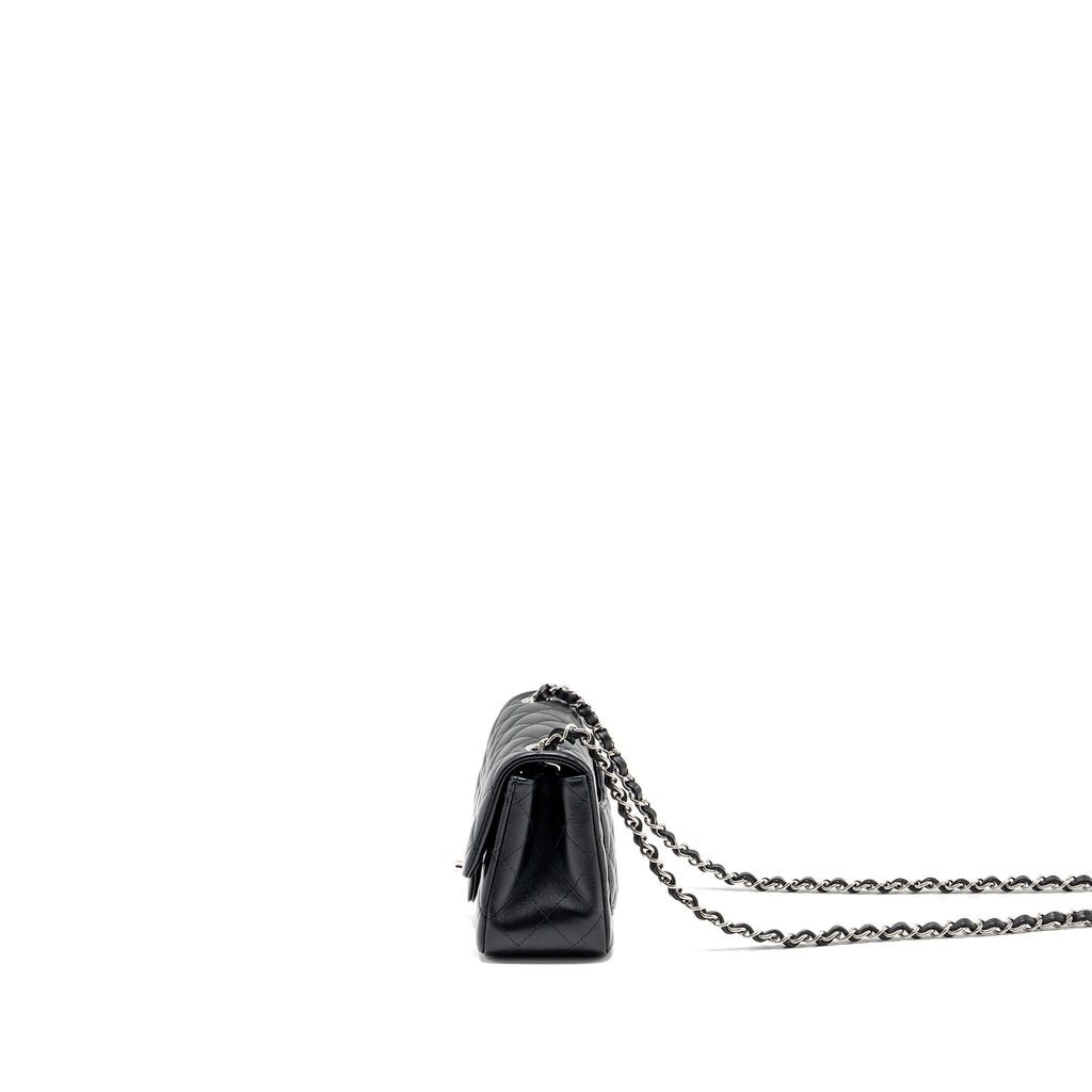 Chanel Mini Square Flap Bag Lambskin Black  (Microchip)